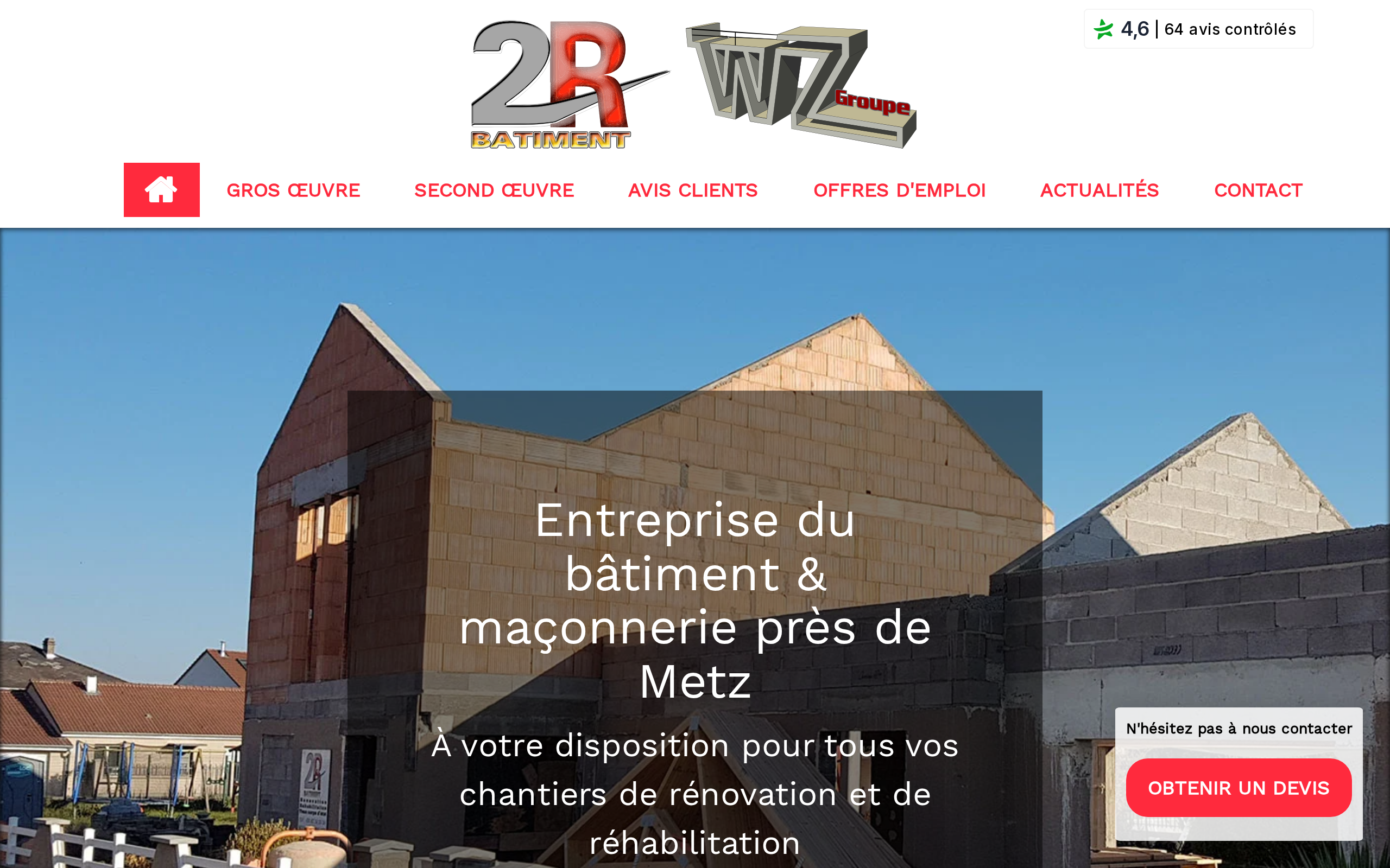 Aperçu du site 2R Bâtiment