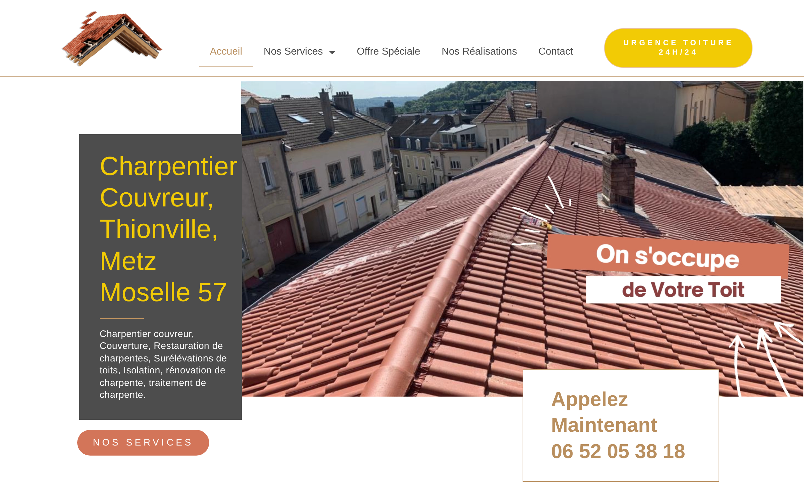 Aperçu du site Andre Artisan Couvreur