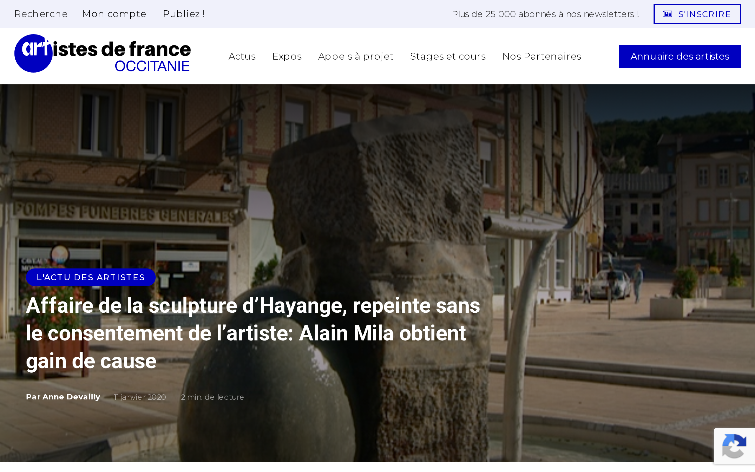 Aperçu du site Artistes de France