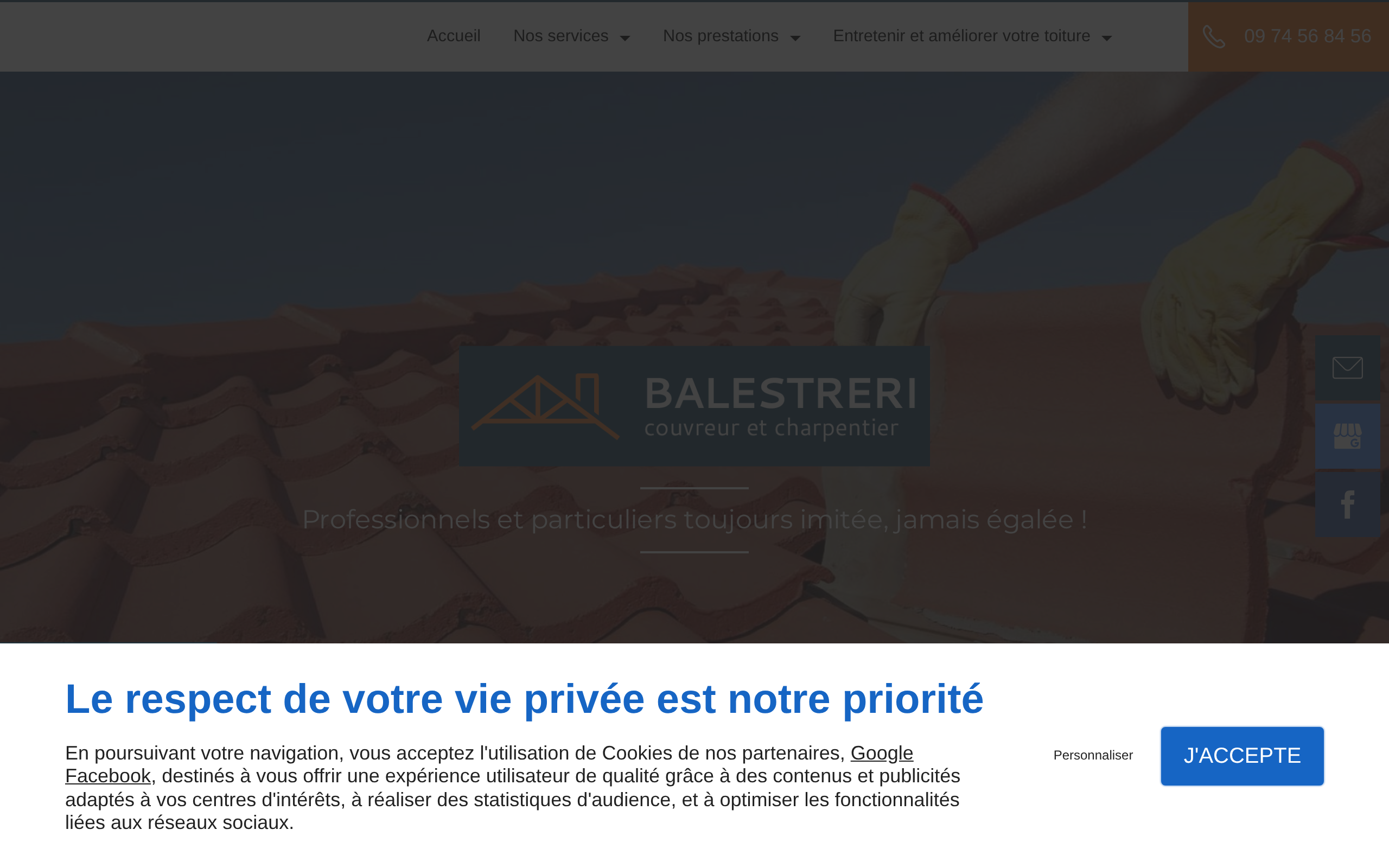 Aperçu du site ENTREPRISE BALESTRERI