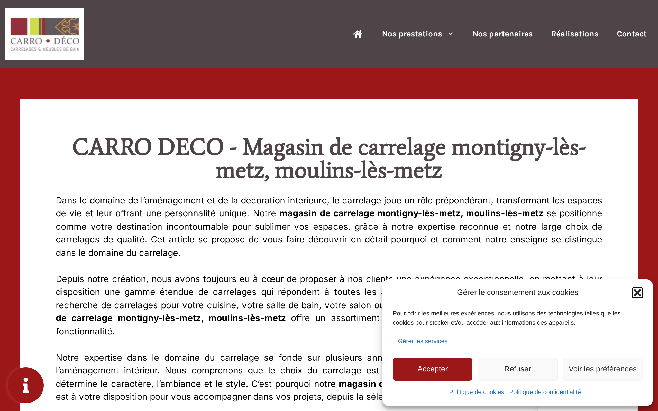 Aperçu du site CARRO DECO