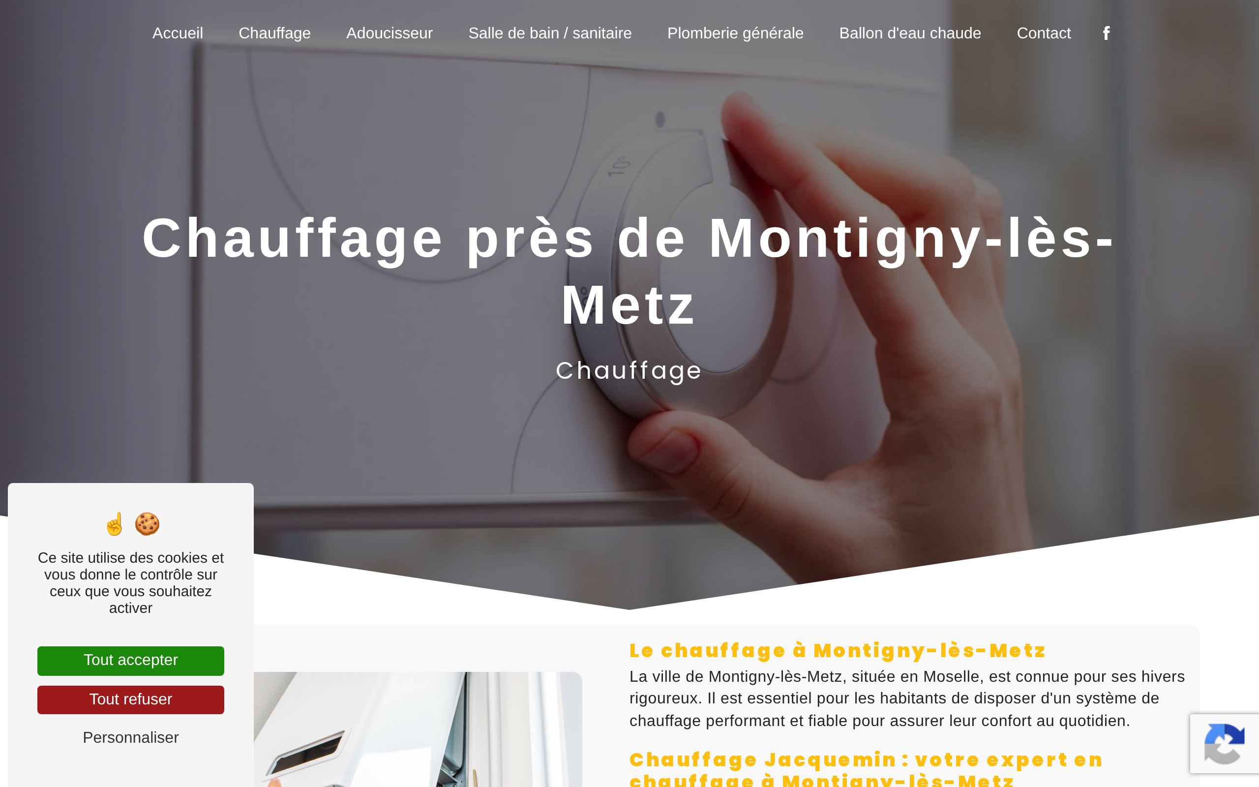 Aperçu du site Chauffage Jacquemin