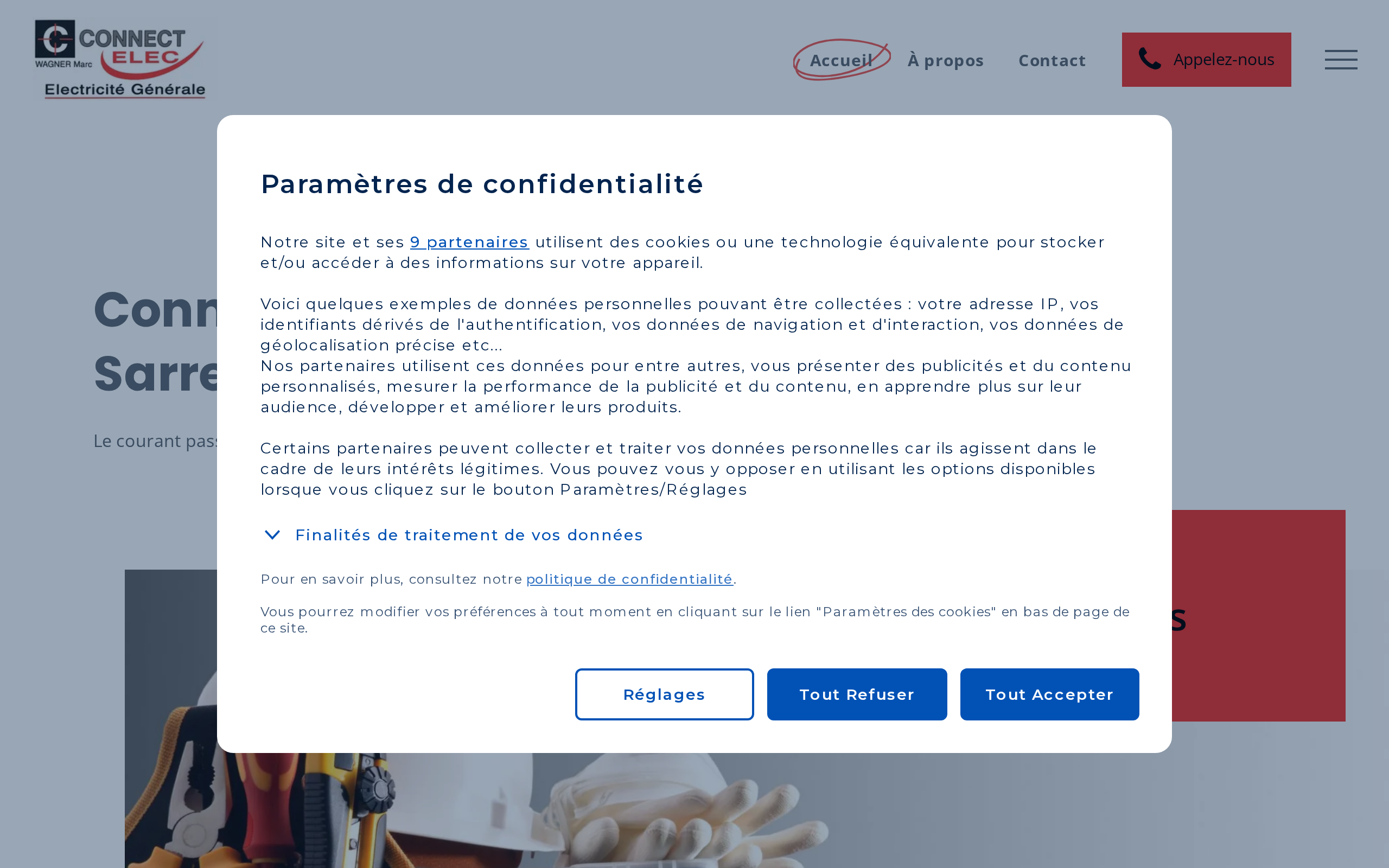 Aperçu du site Connect Elec