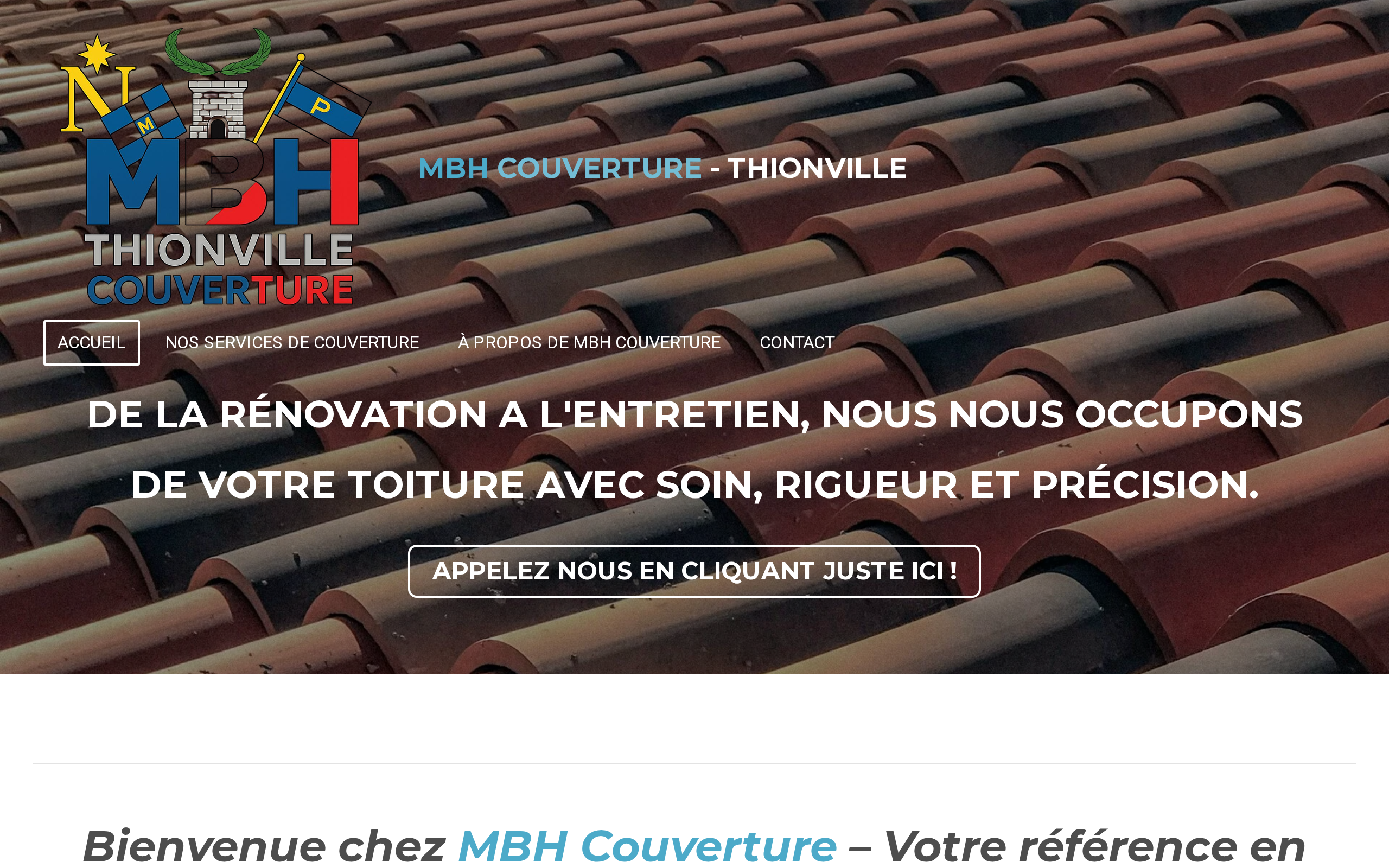 Aperçu du site MBH Couverture