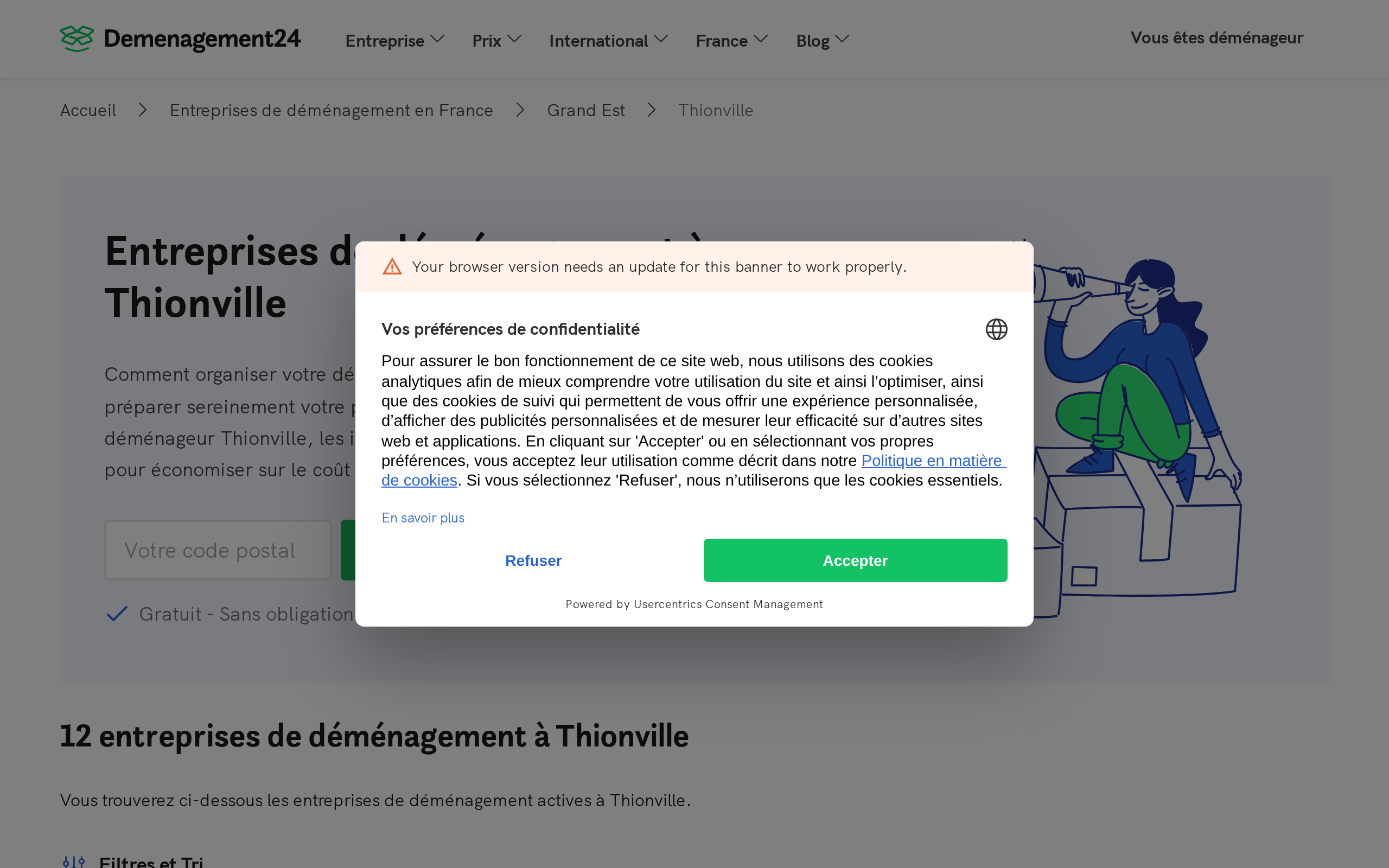 Aperçu du site Déménagement24