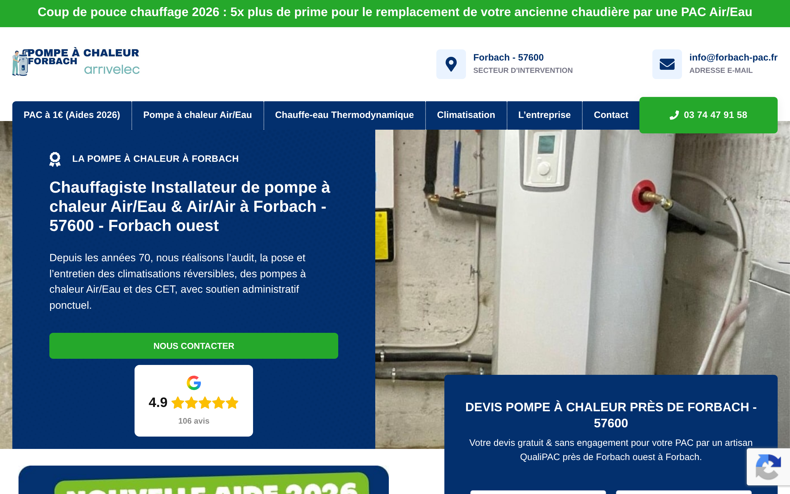 Aperçu du site Arrivelec