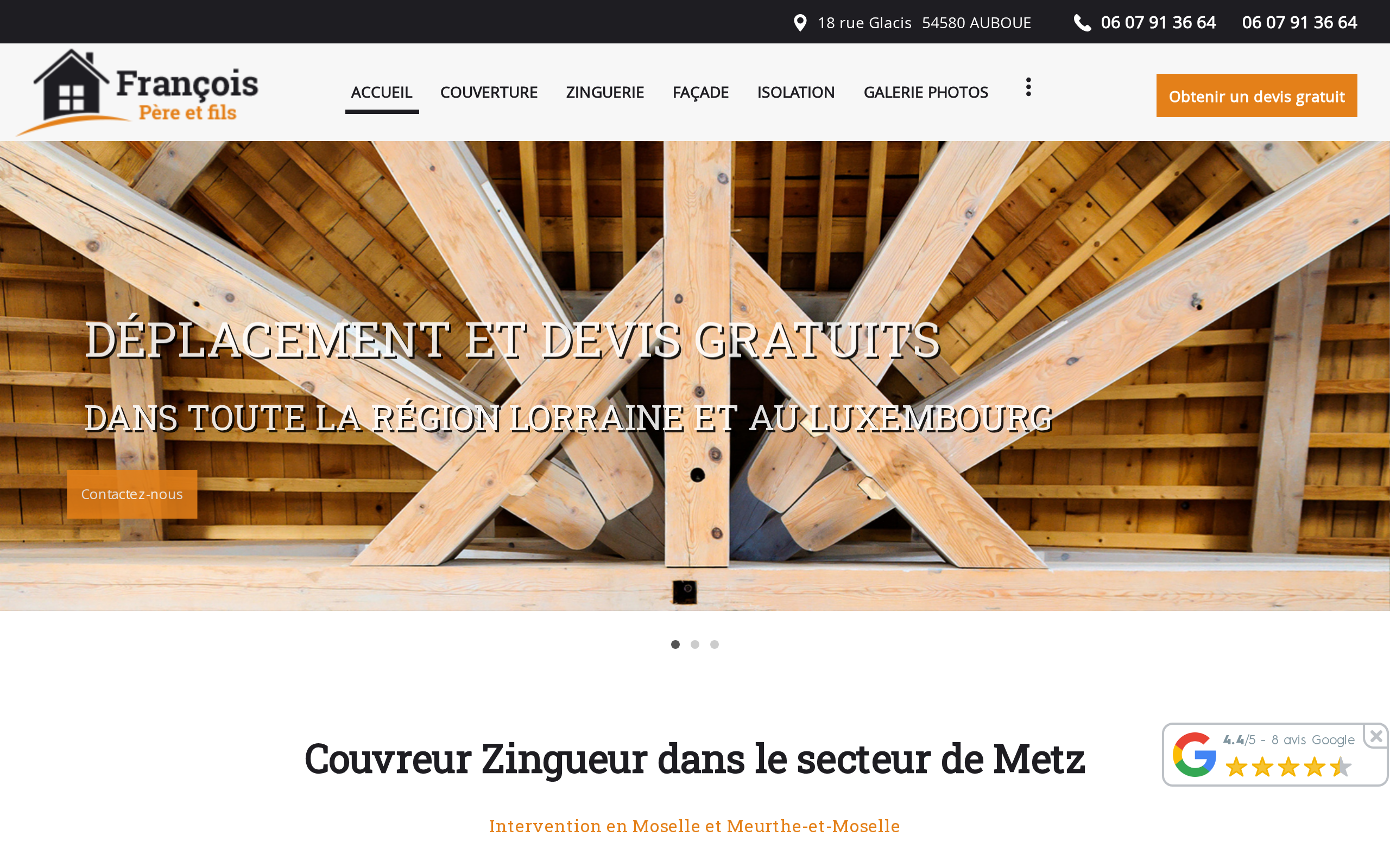 Aperçu du site François Père et fils