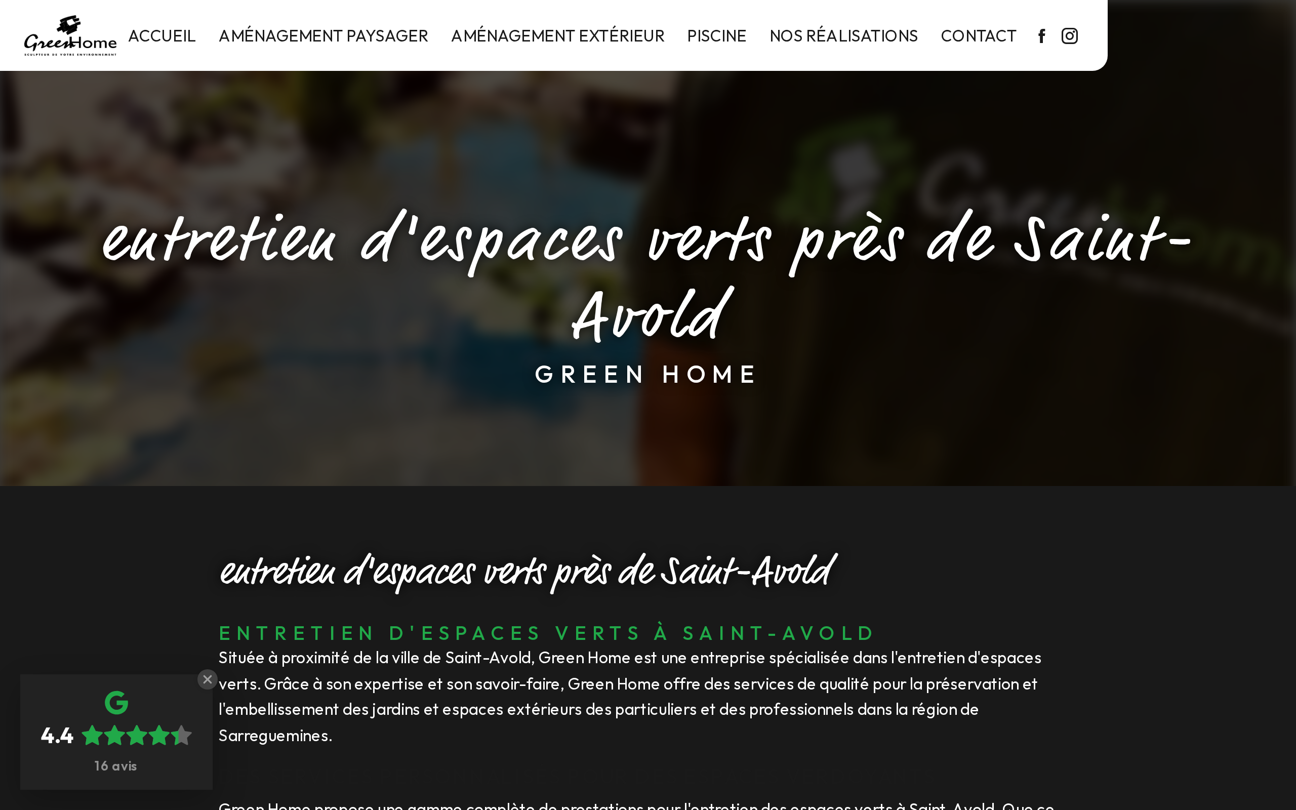 Aperçu du site Green Home
