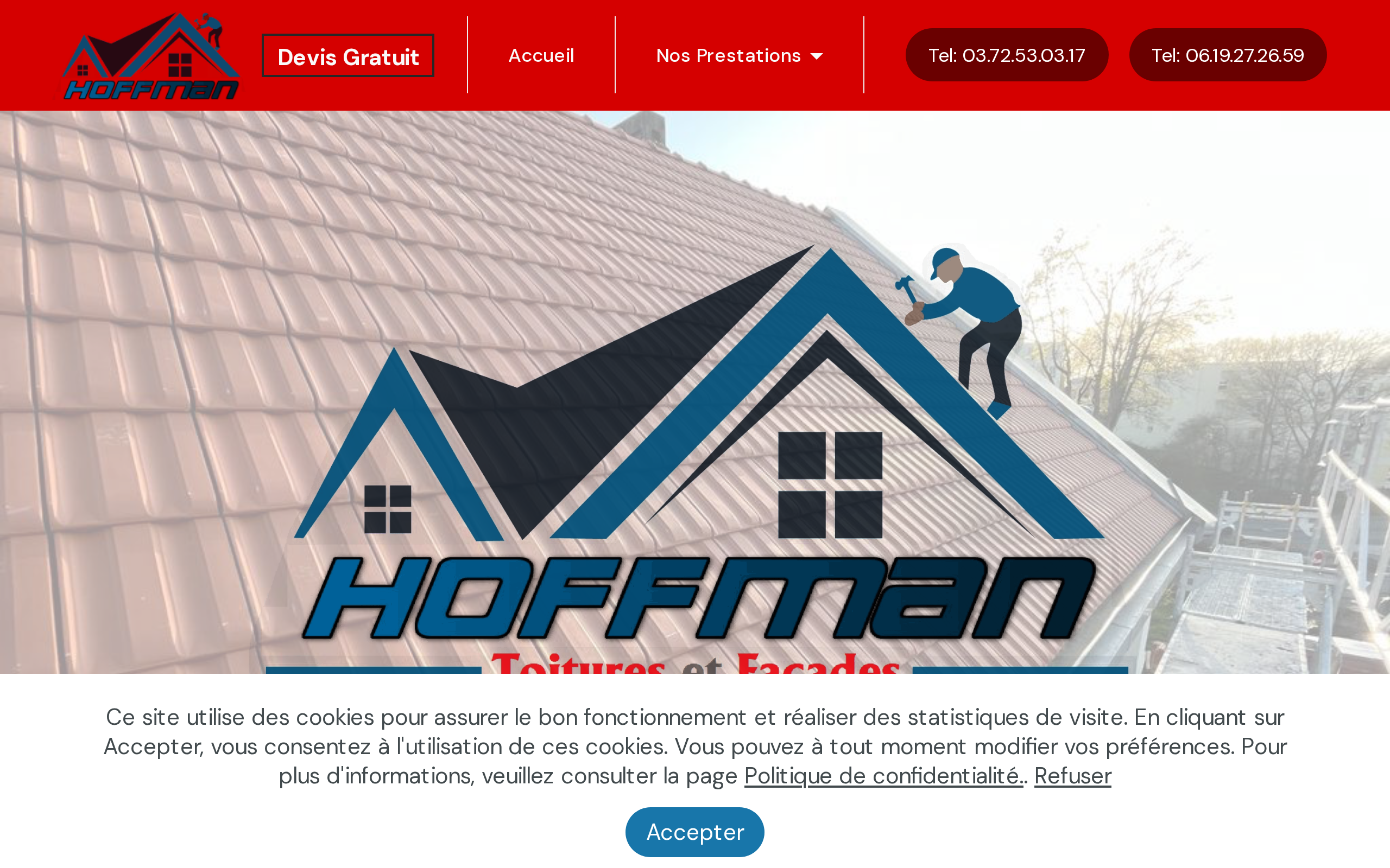 Aperçu du site Hoffman Toiture et Façade