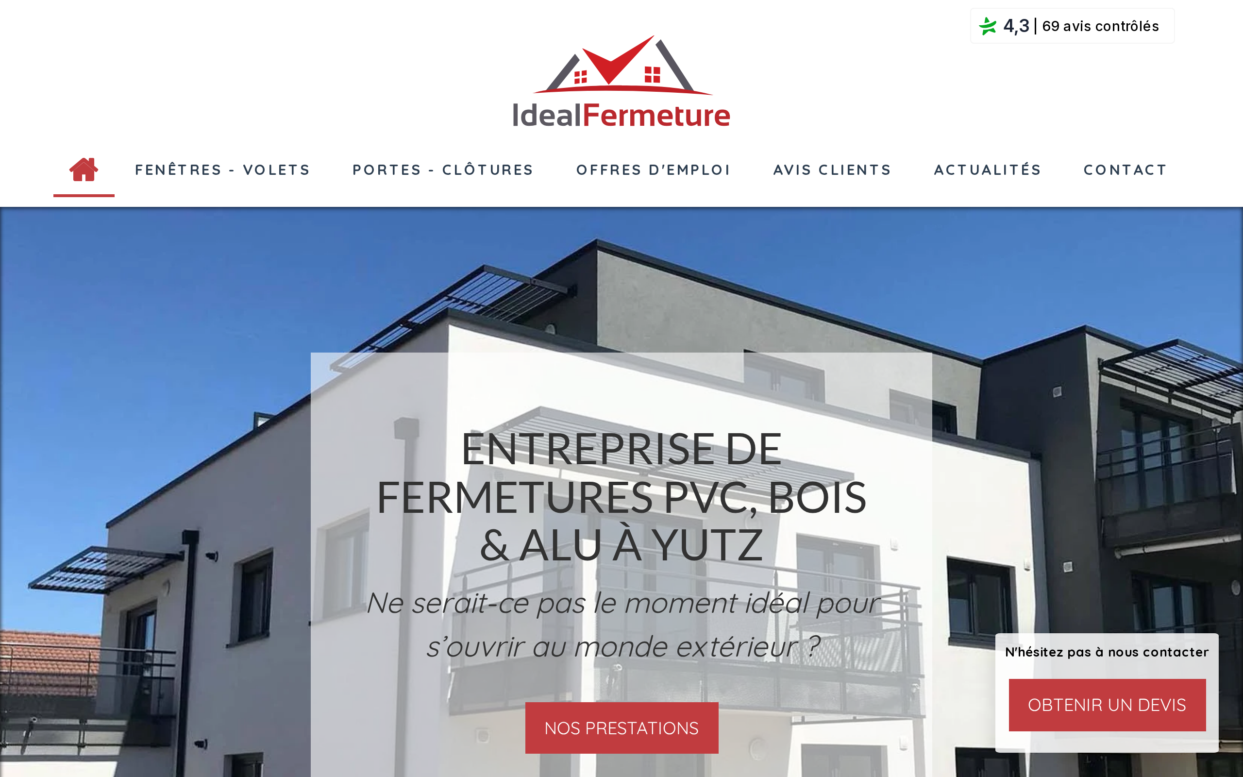 Aperçu du site Ideal Fermeture