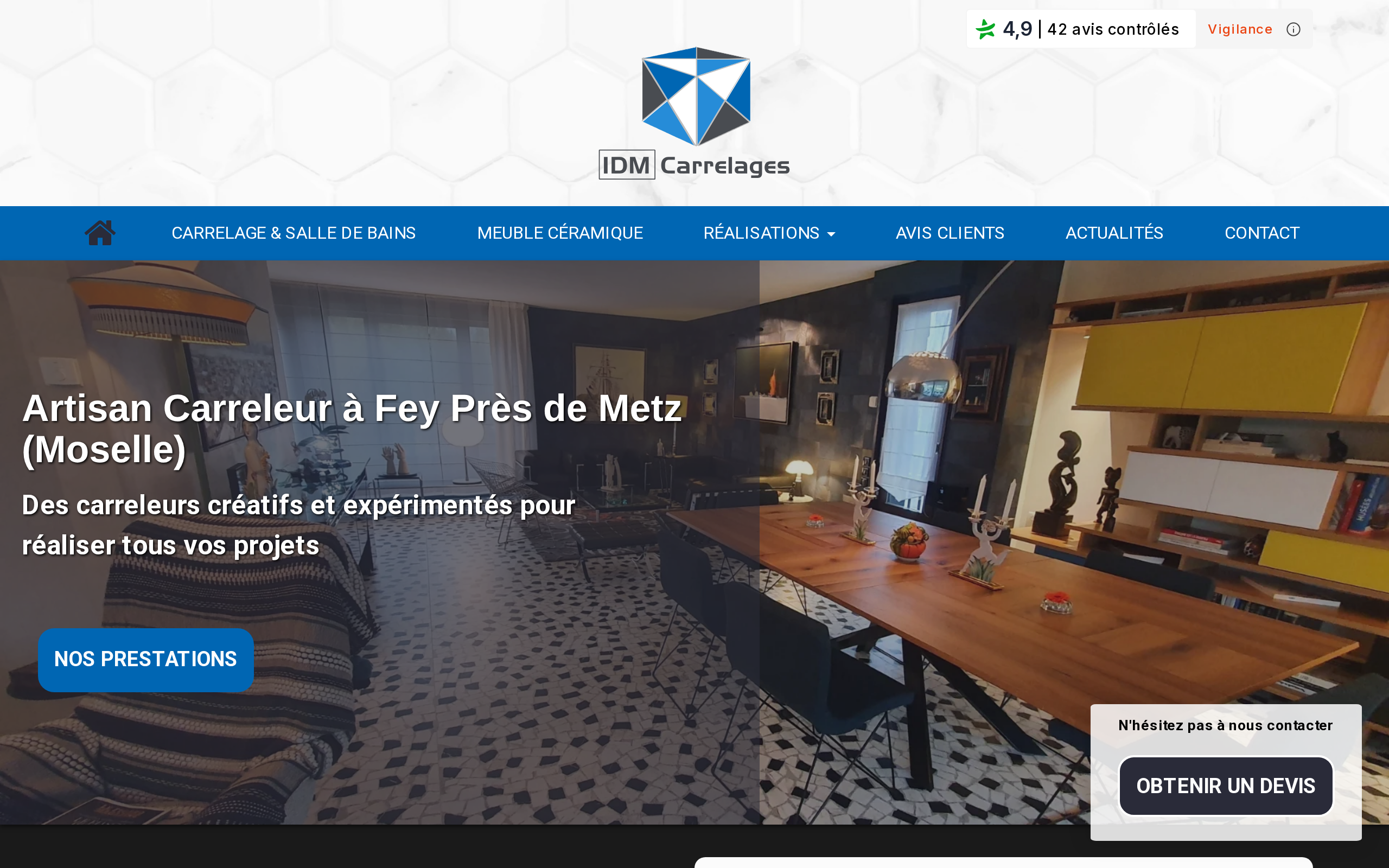 Aperçu du site IDM Carrelages