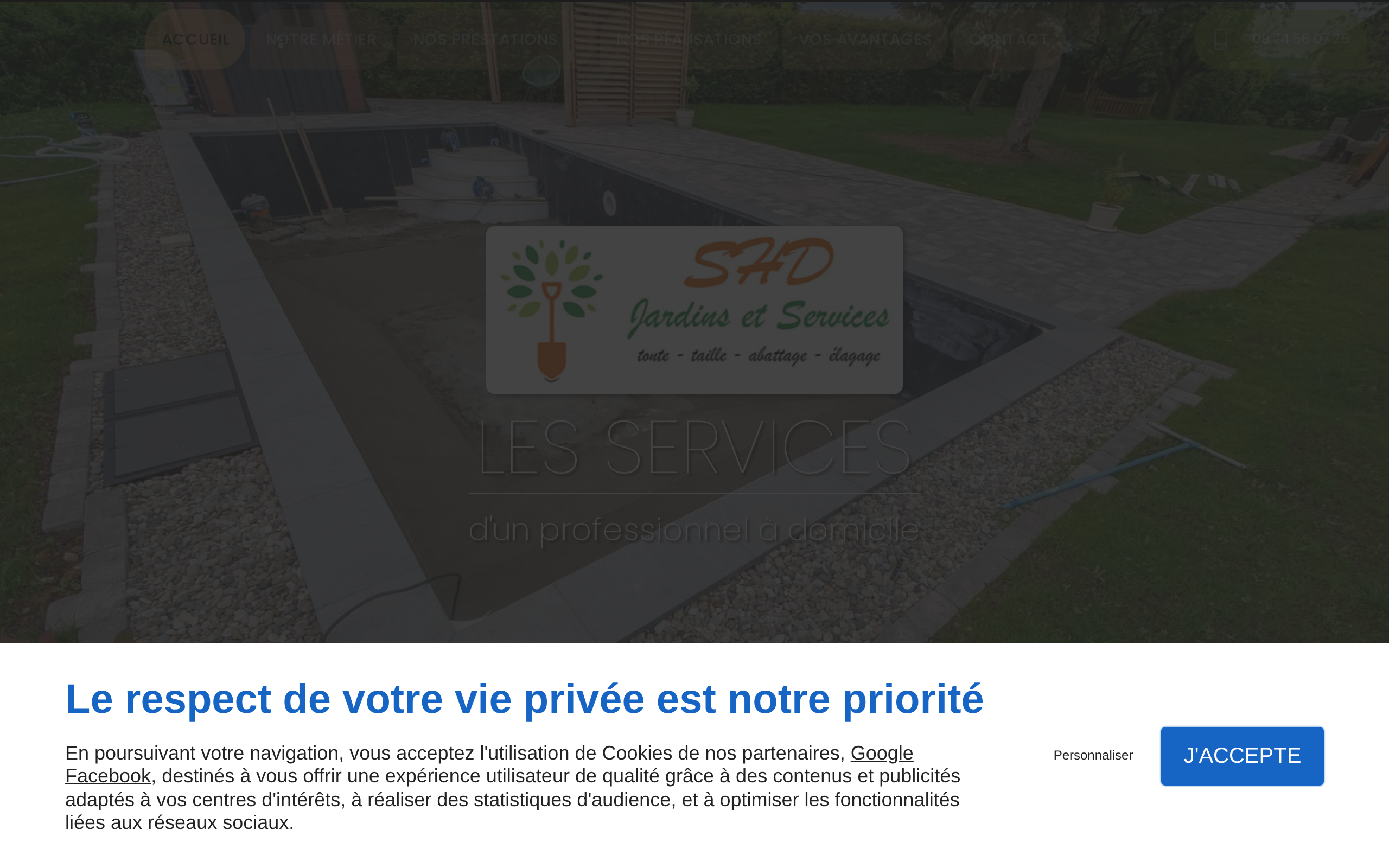 Aperçu du site SHD JARDINS ET SERVICES
