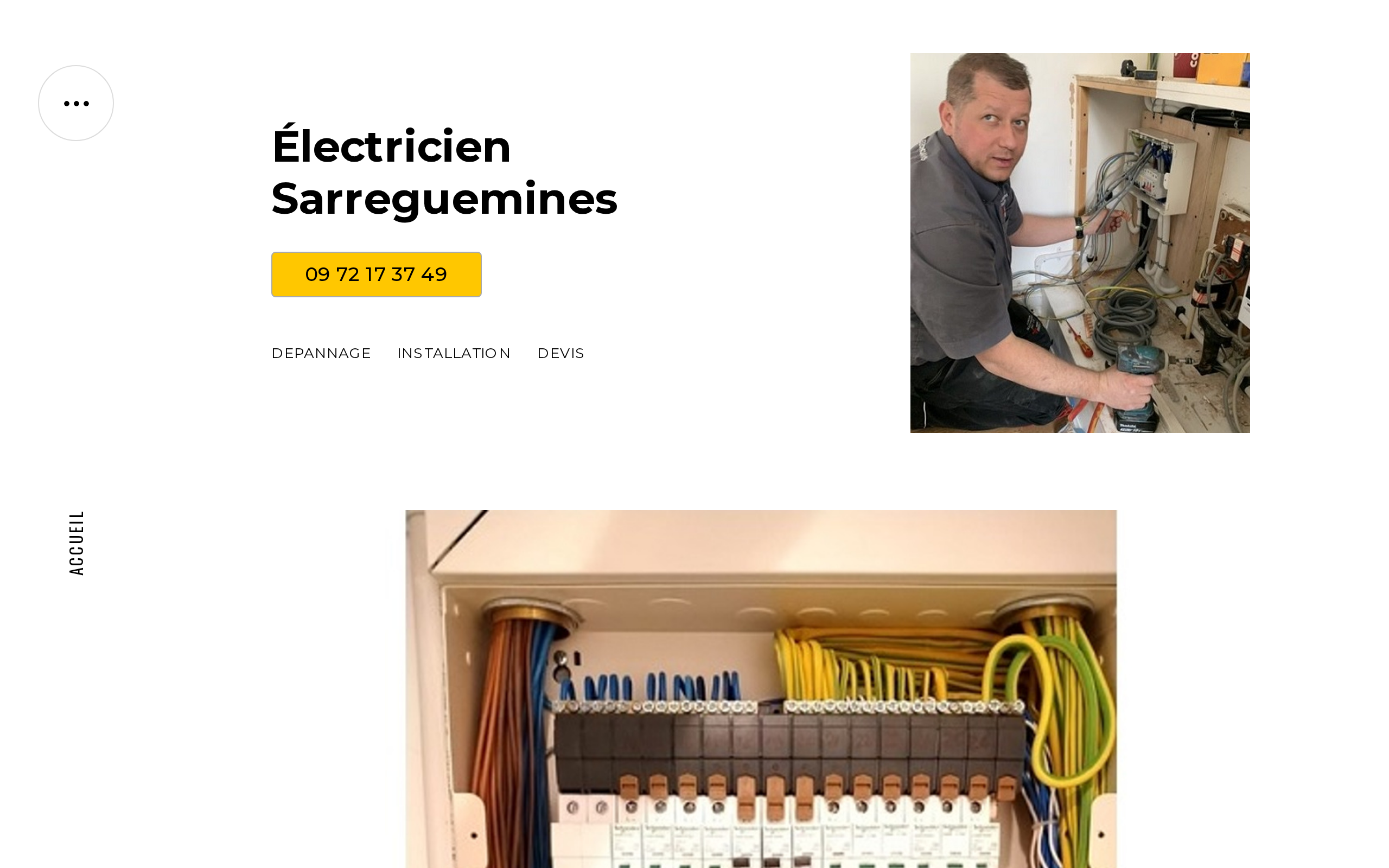 Aperçu du site LBA Électricien Sarreguemines