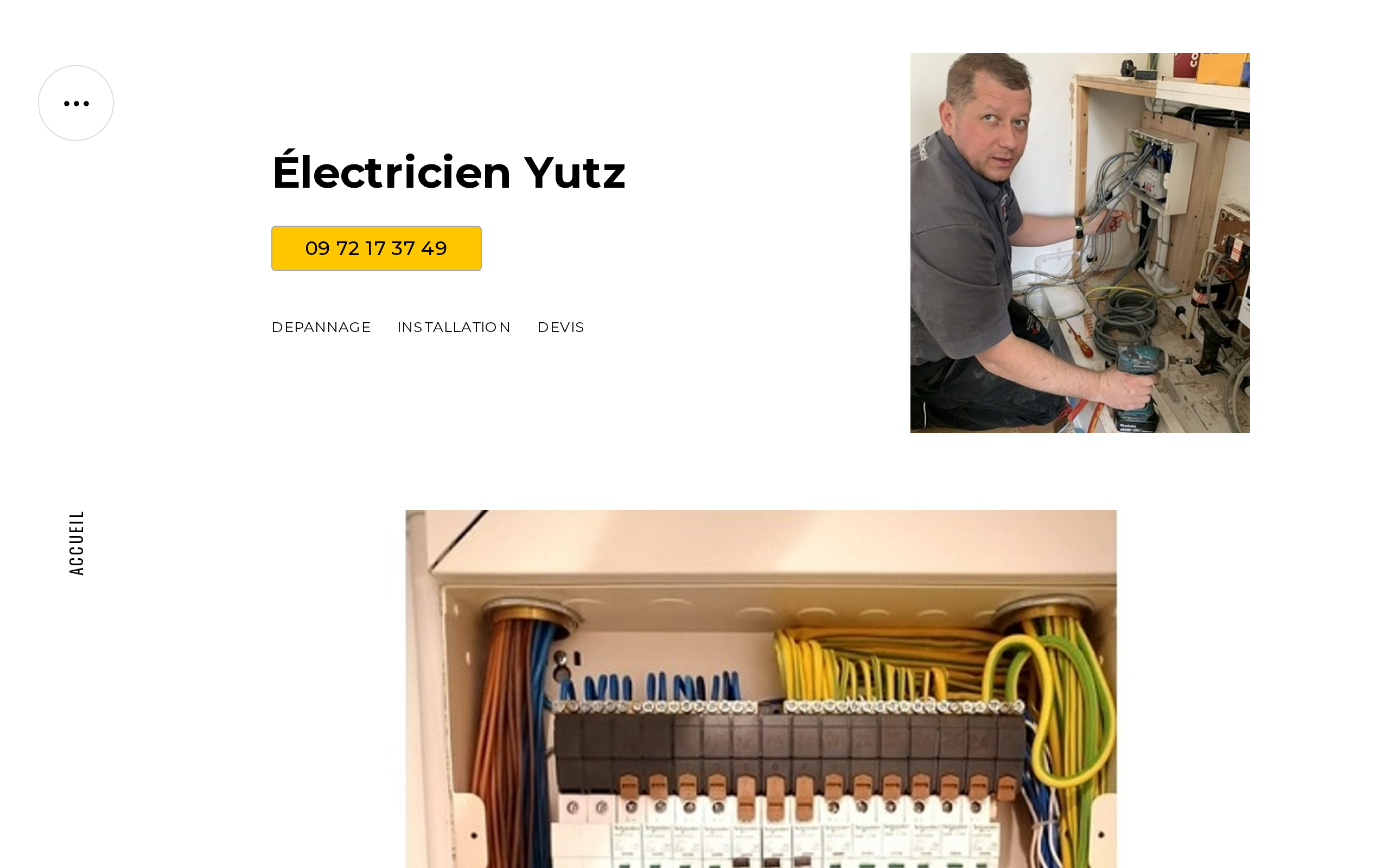 Aperçu du site LBA électricien Yutz