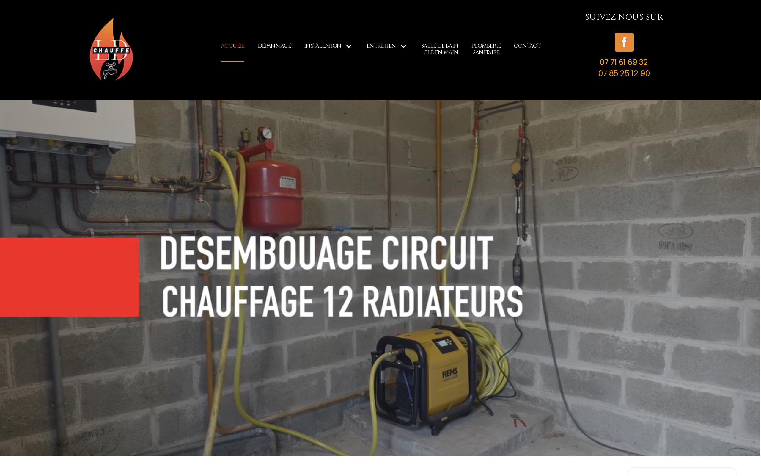 Aperçu du site LD Chauffe