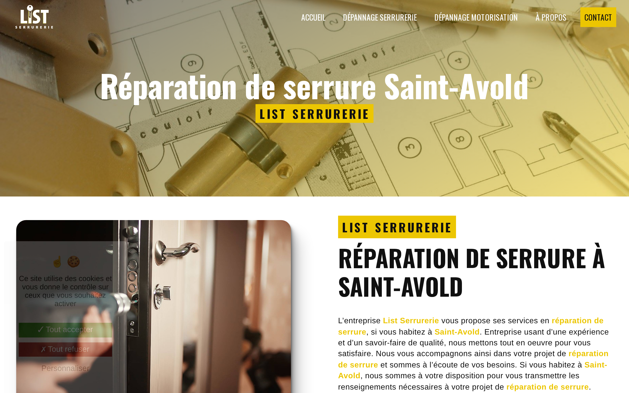 Aperçu du site List Serrurerie