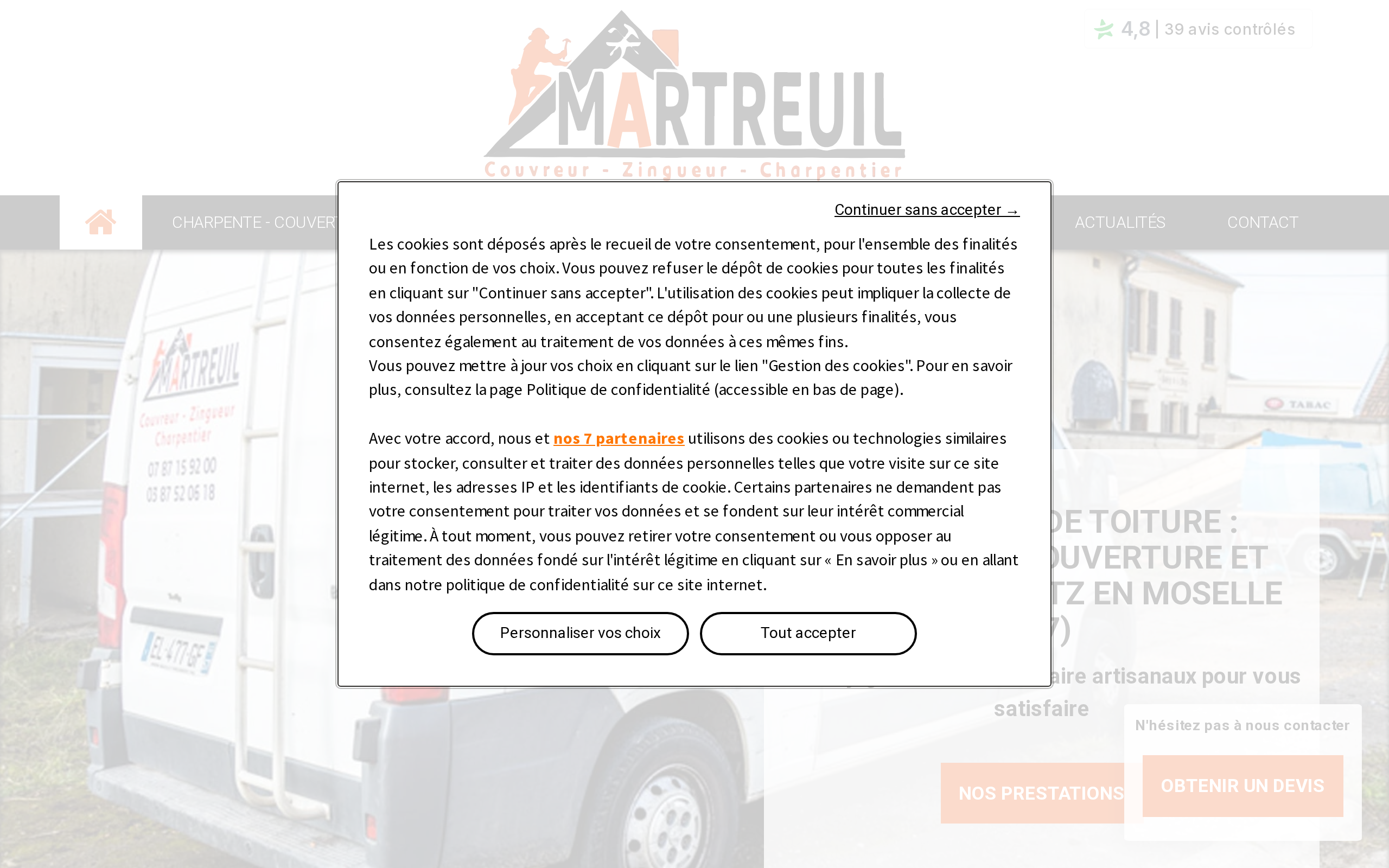 Aperçu du site Martreuil Père & Fils