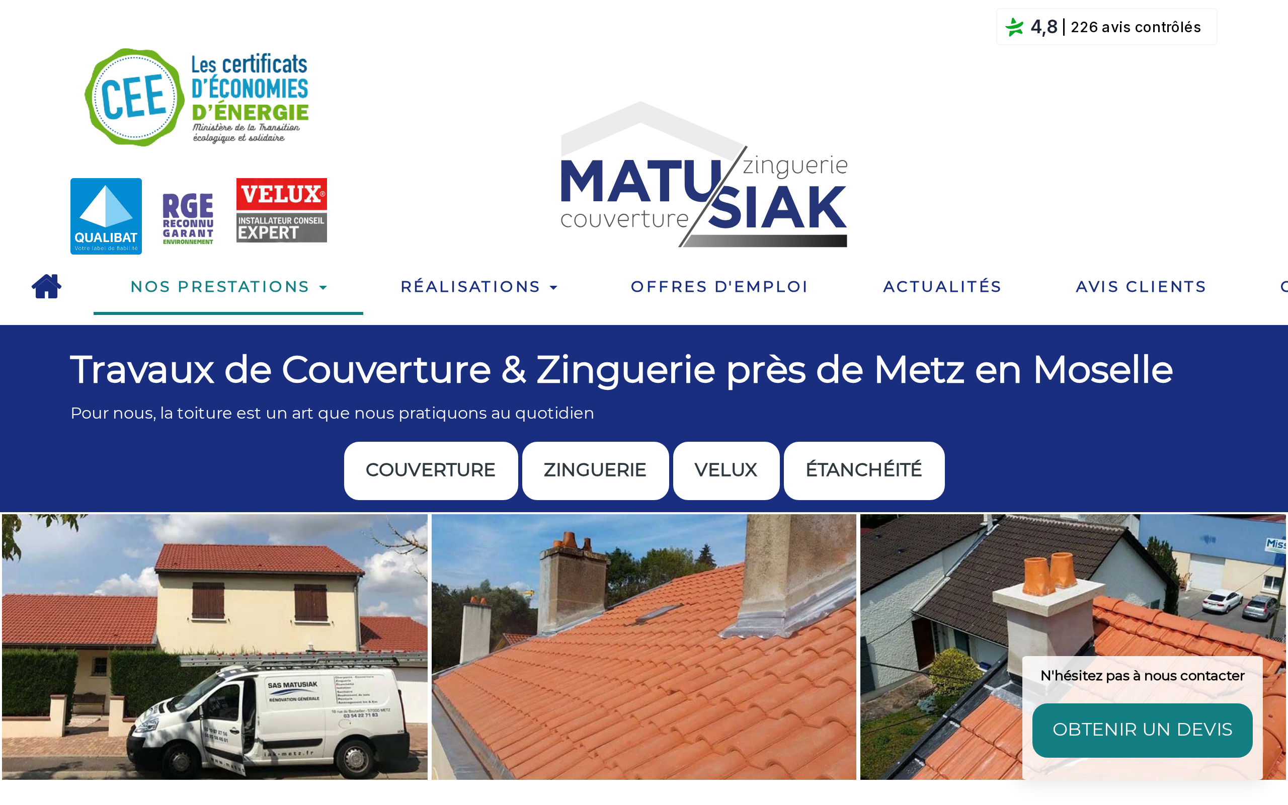 Aperçu du site Matusiak Couverture