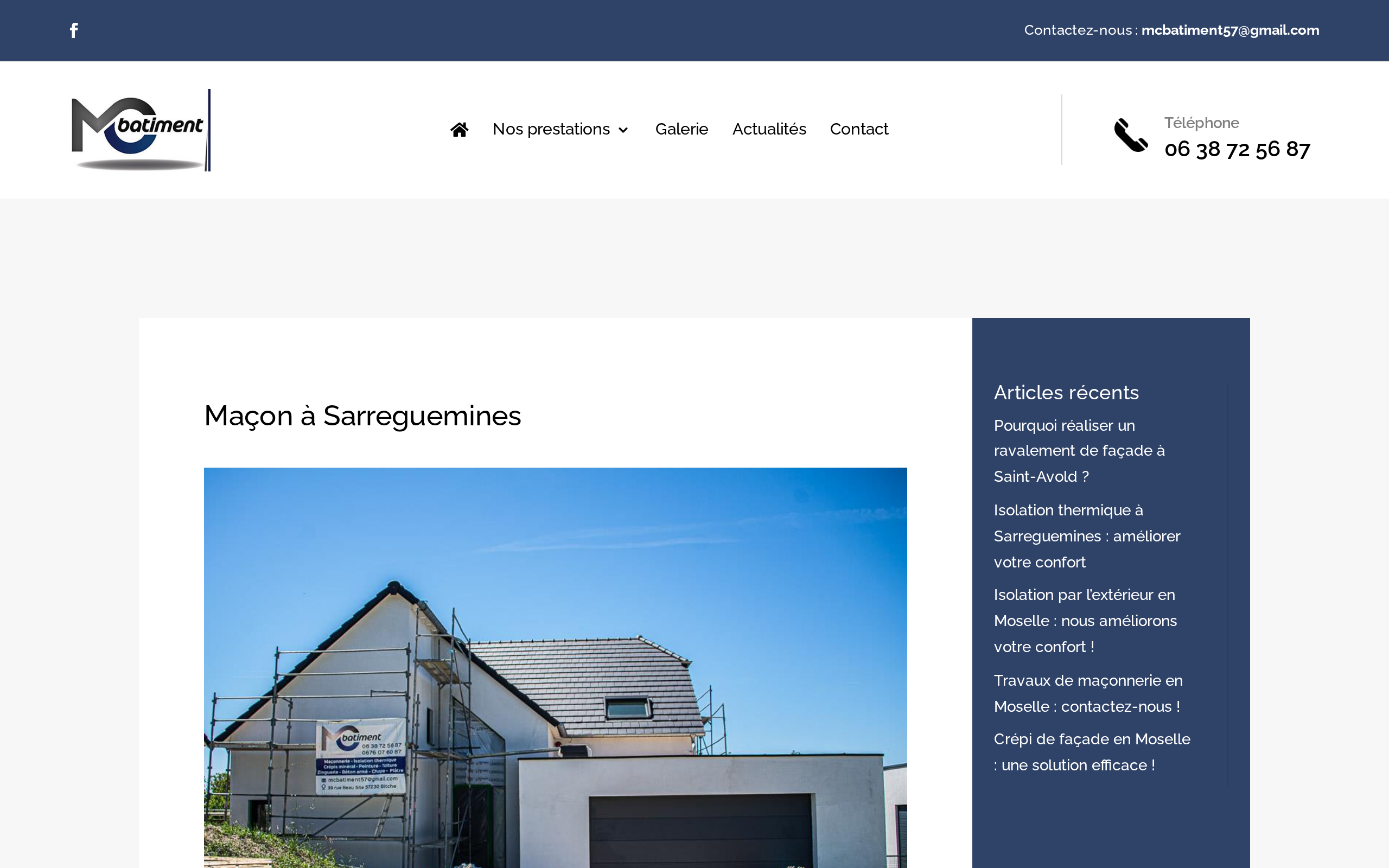 Aperçu du site MC Bâtiment