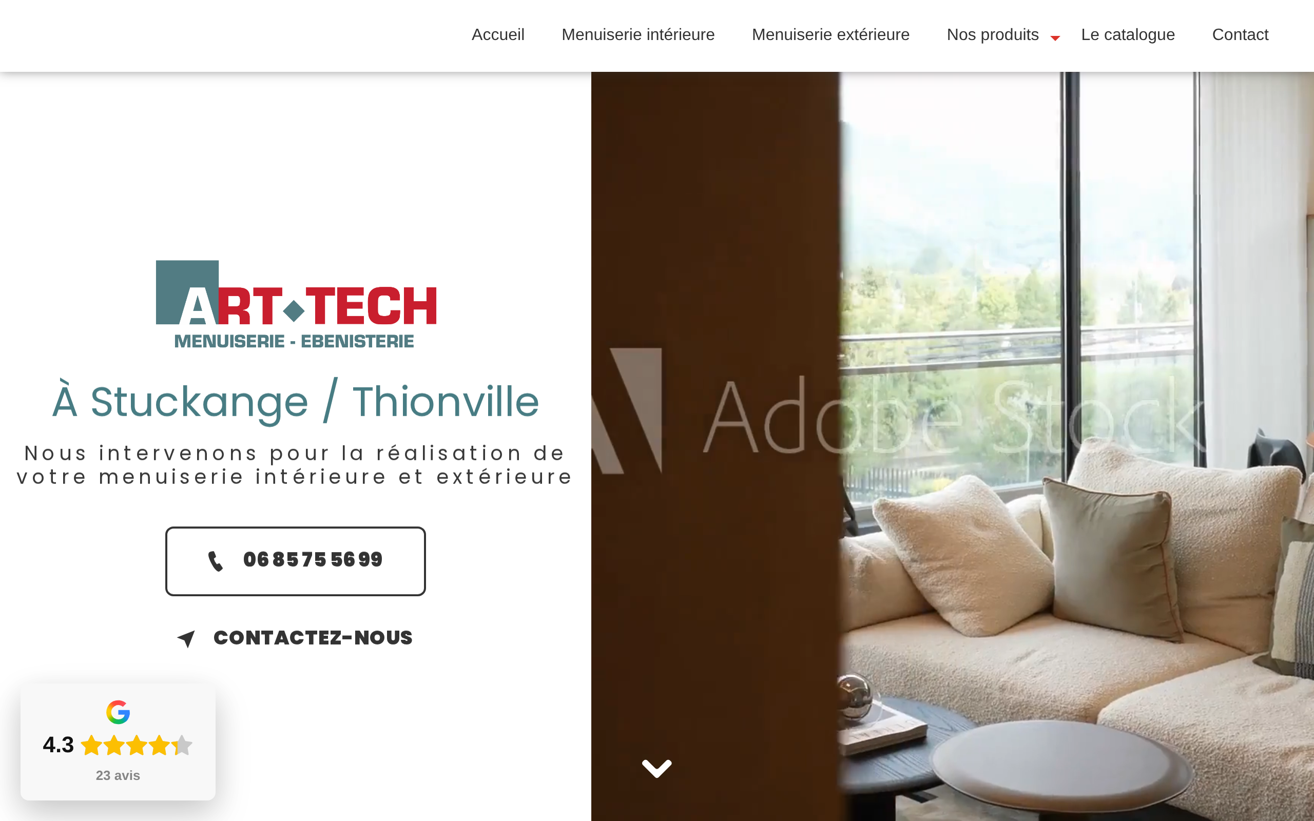 Aperçu du site Menuiserie Art Tech