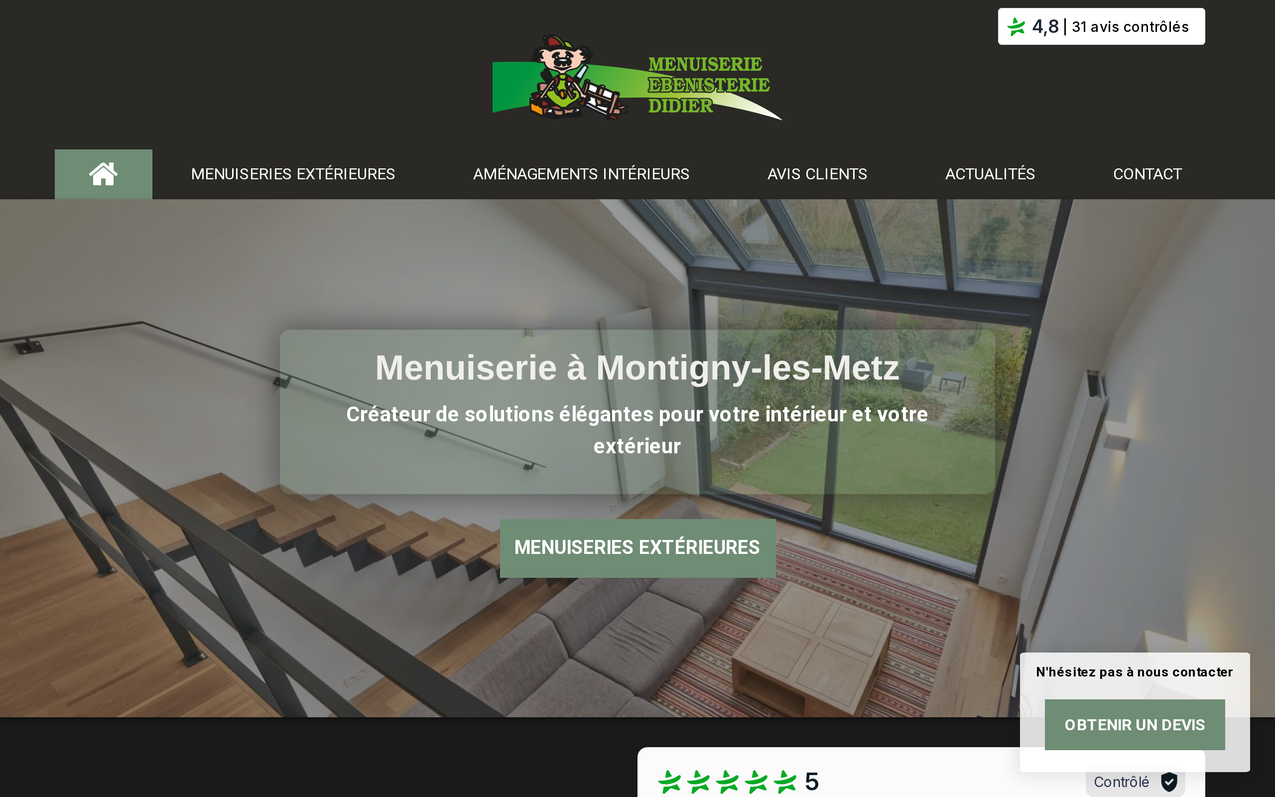 Aperçu du site Menuiserie Didier