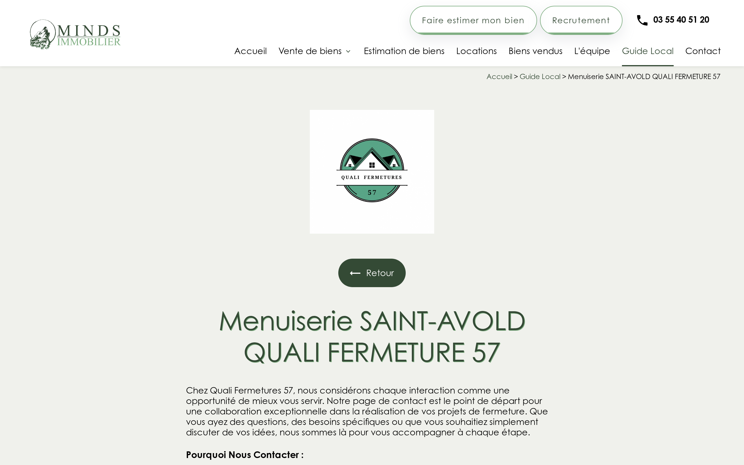 Aperçu du site Quali Fermetures 57