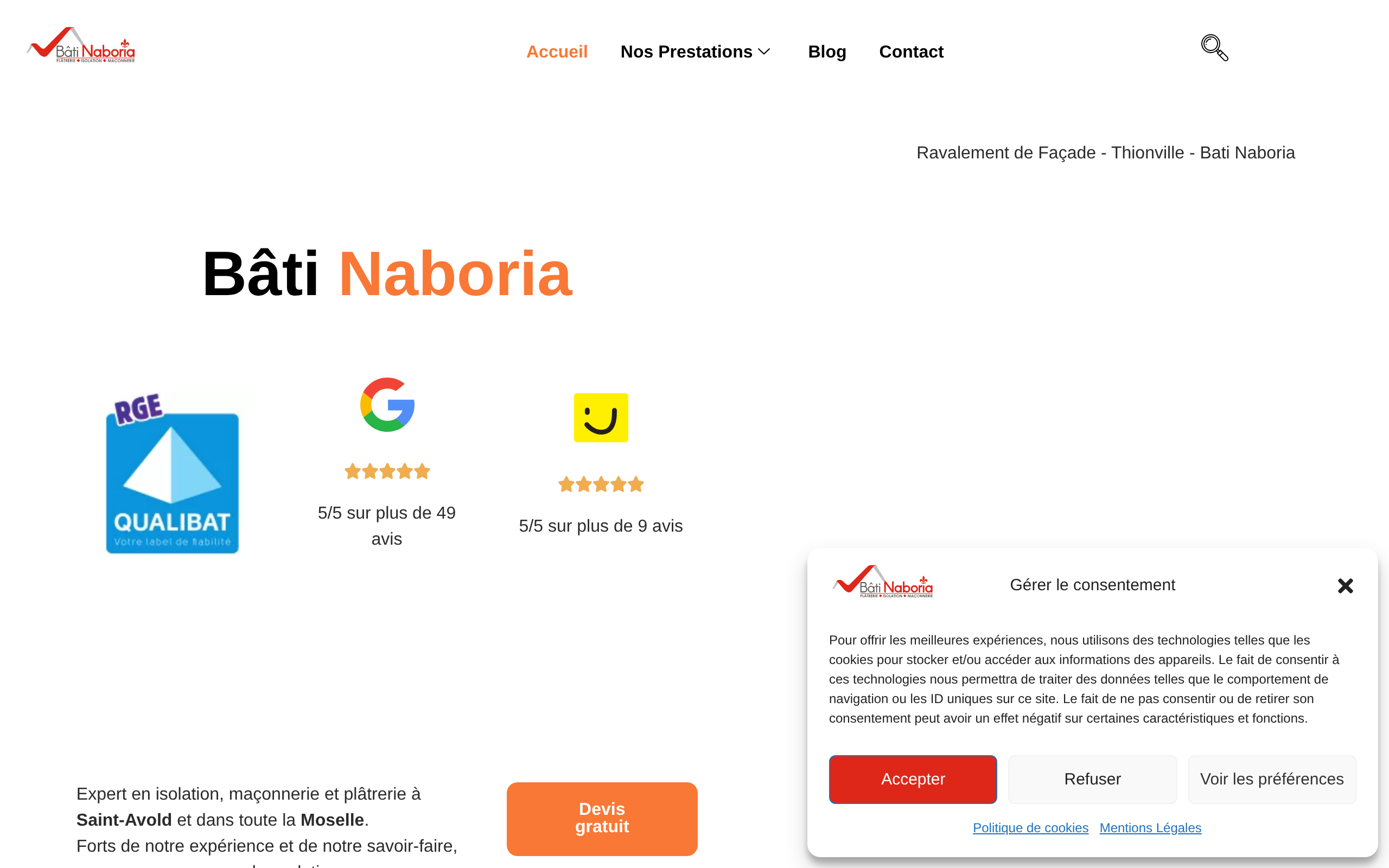 Aperçu du site Bâti Naboria