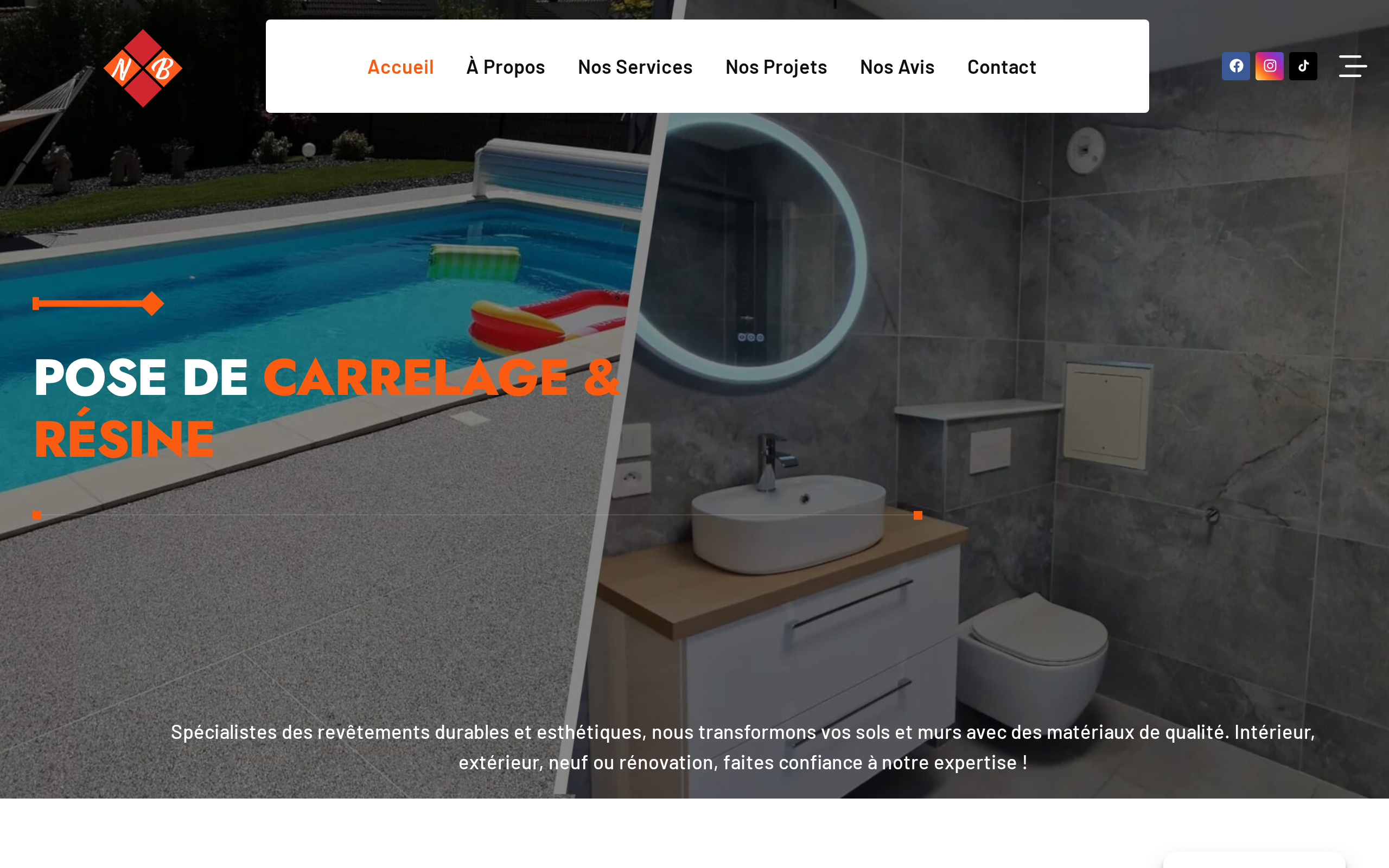Aperçu du site NB Carrelage & Résine