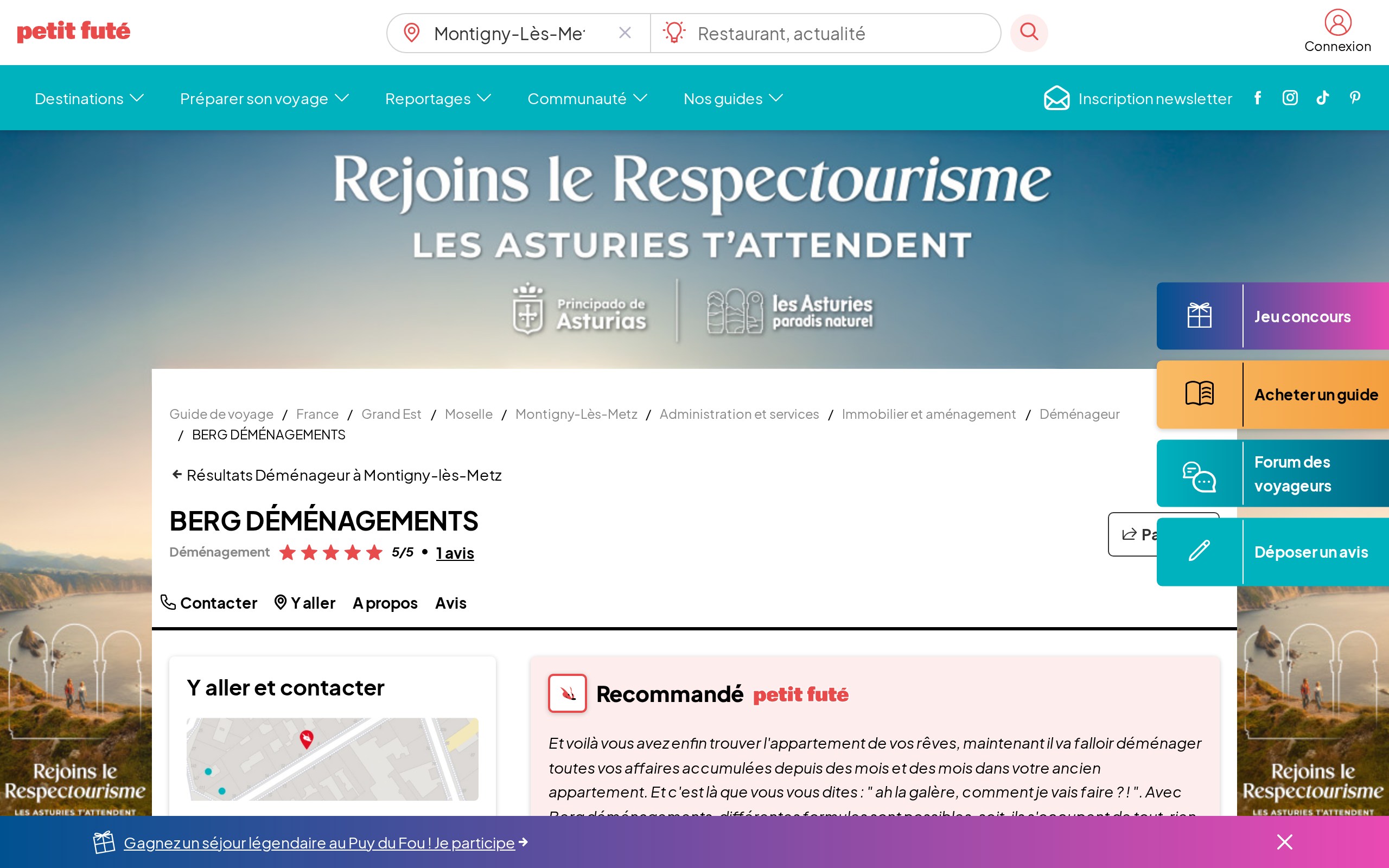 Aperçu du site BERG DÉMÉNAGEMENTS