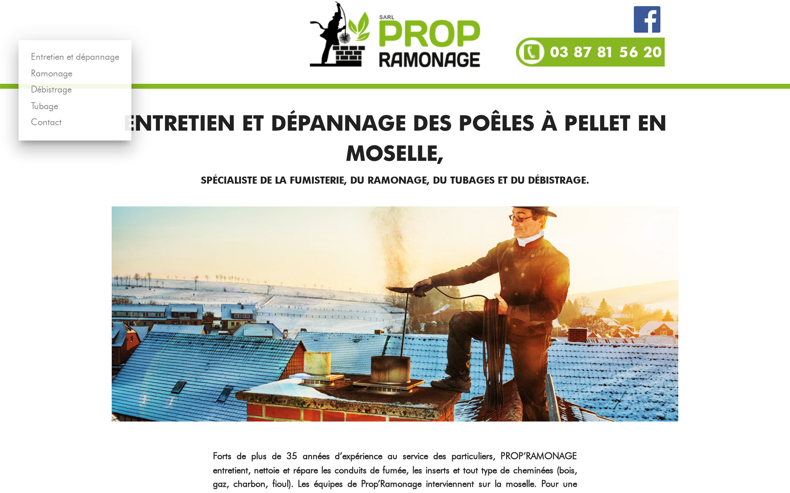 Aperçu du site PROP'RAMONAGE