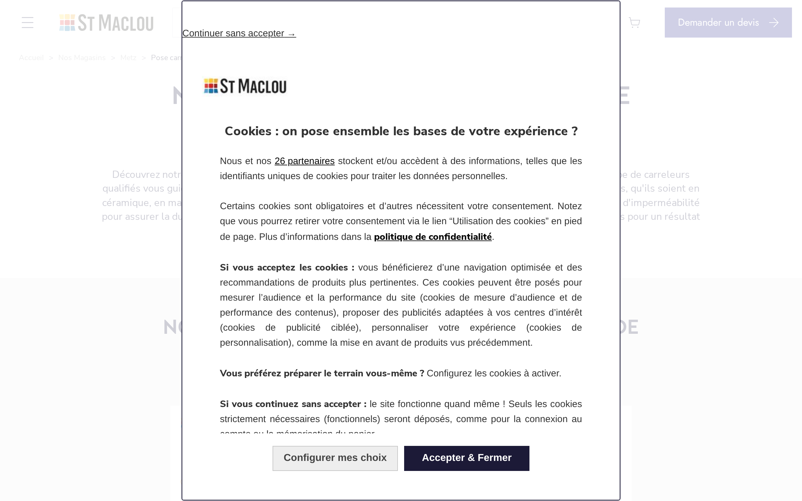 Aperçu du site Saint Maclou