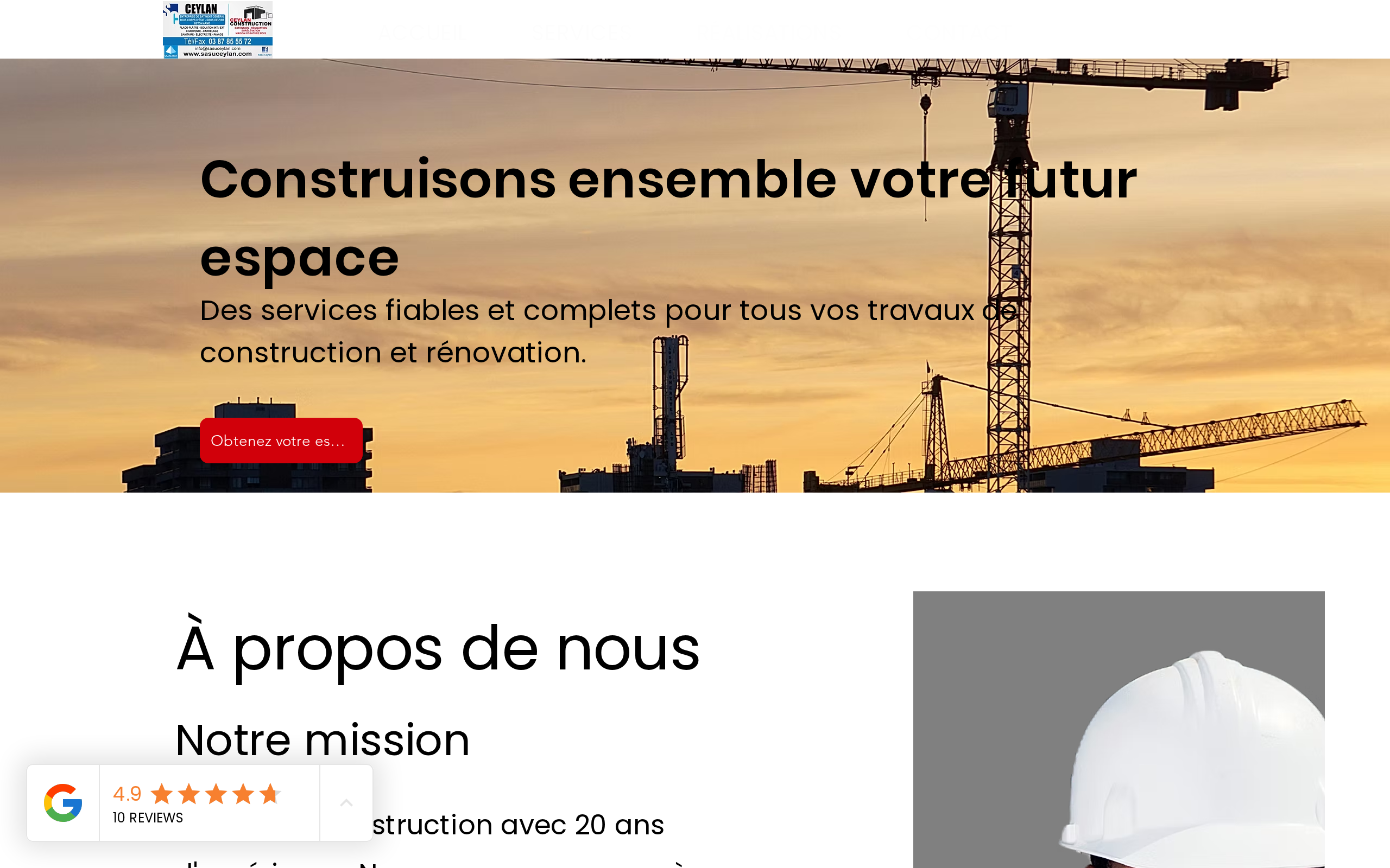 Aperçu du site SASU CEYLAN