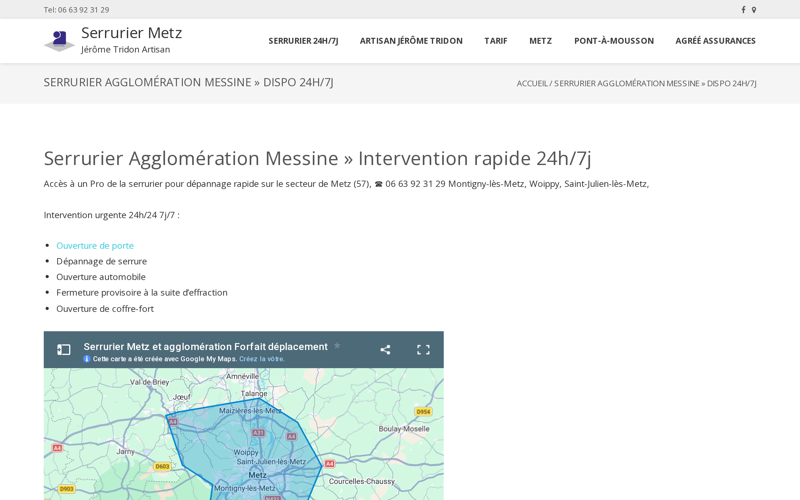 Aperçu du site Allo Serrurerie Assistance
