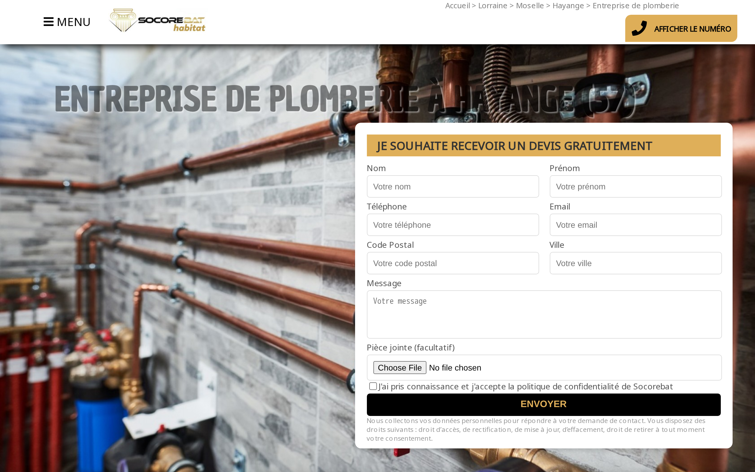 Aperçu du site SOCOREBAT