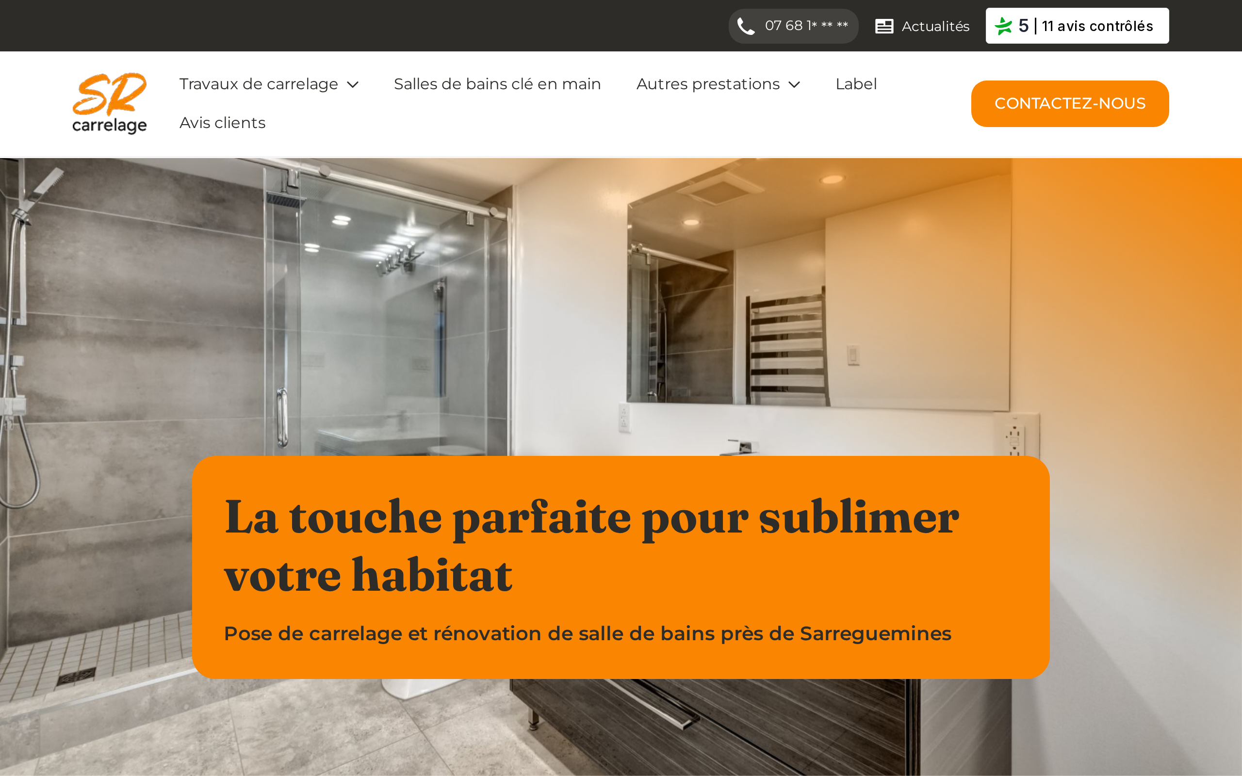 Aperçu du site SR CARRELAGES
