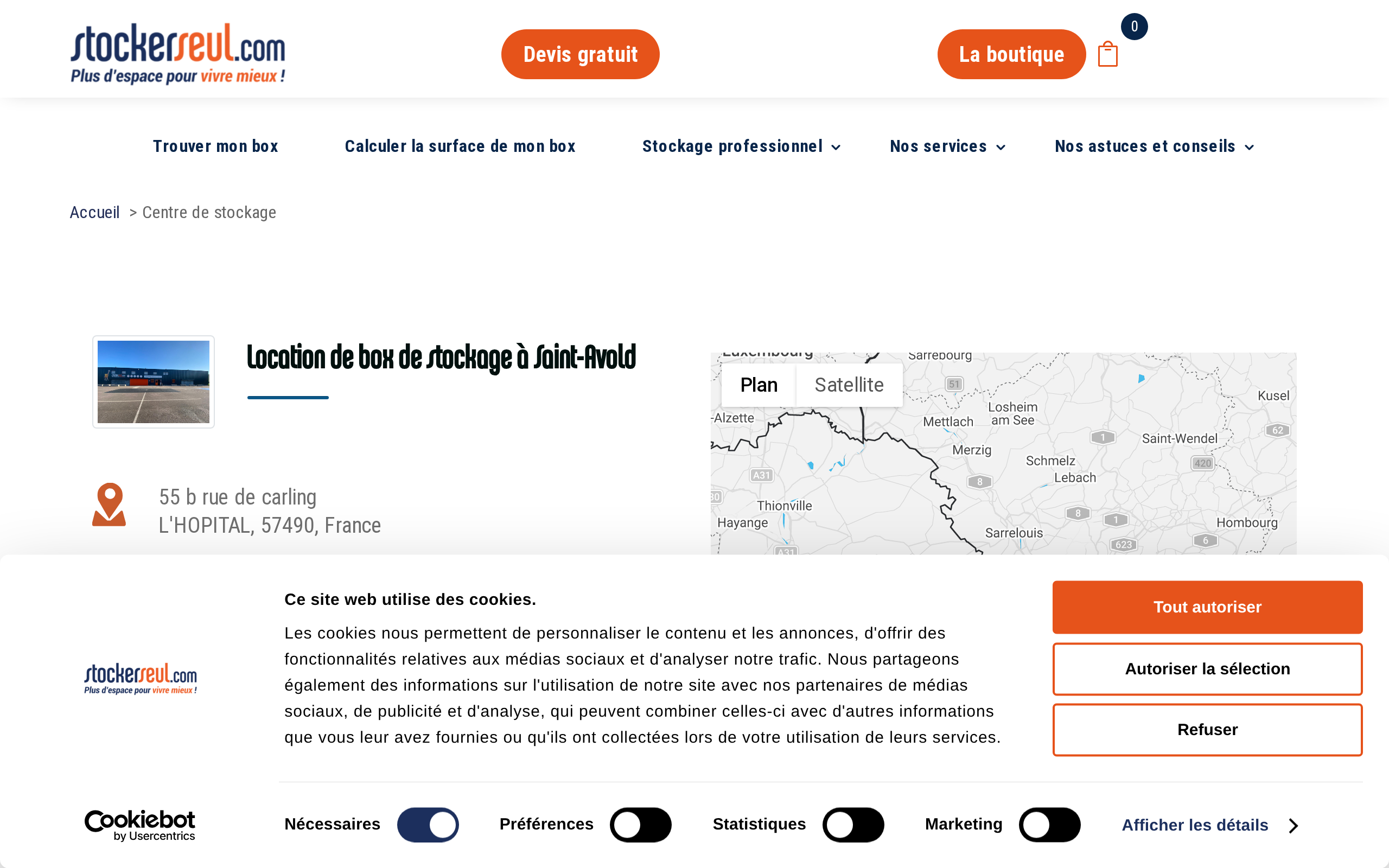 Aperçu du site Stockerseul