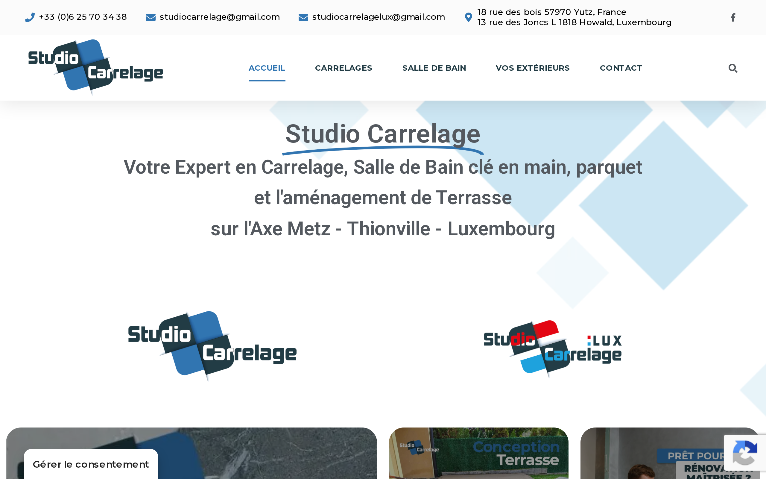 Aperçu du site Studio Carrelage