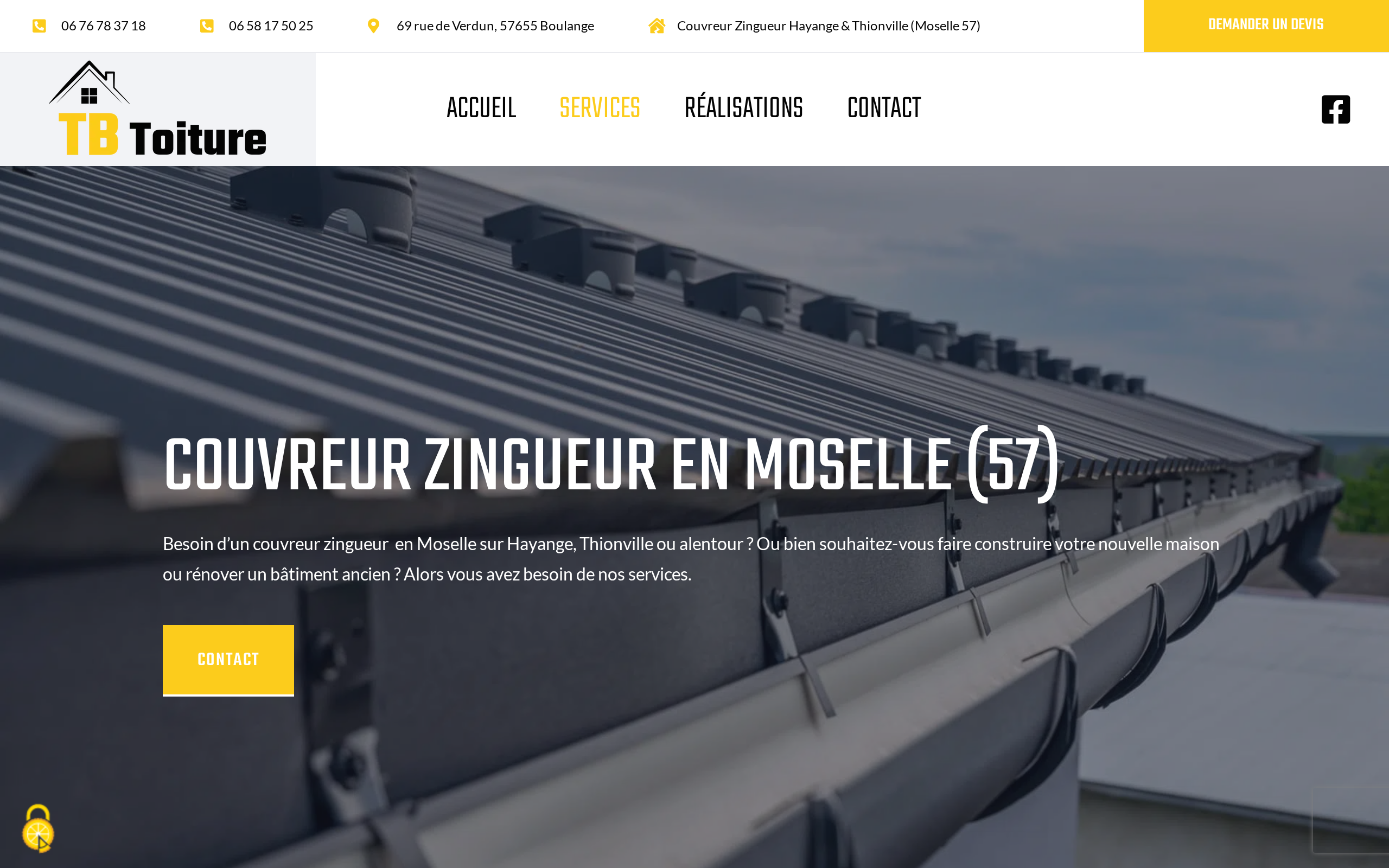 Aperçu du site TB Toiture