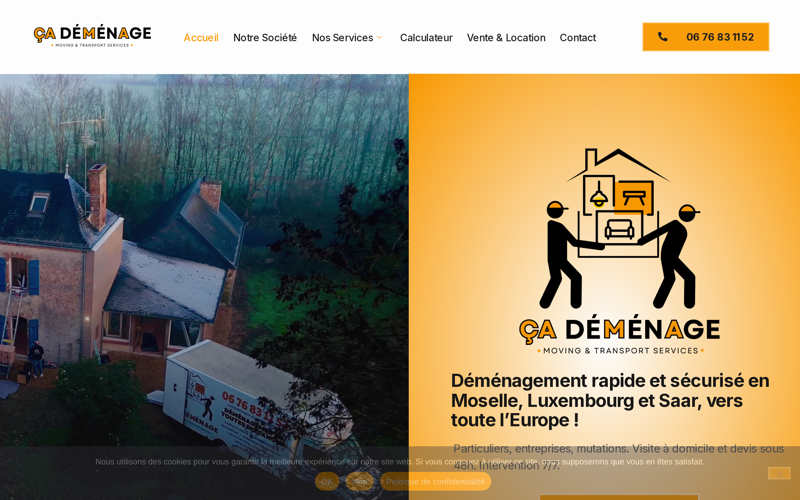 Aperçu du site Ça Déménage