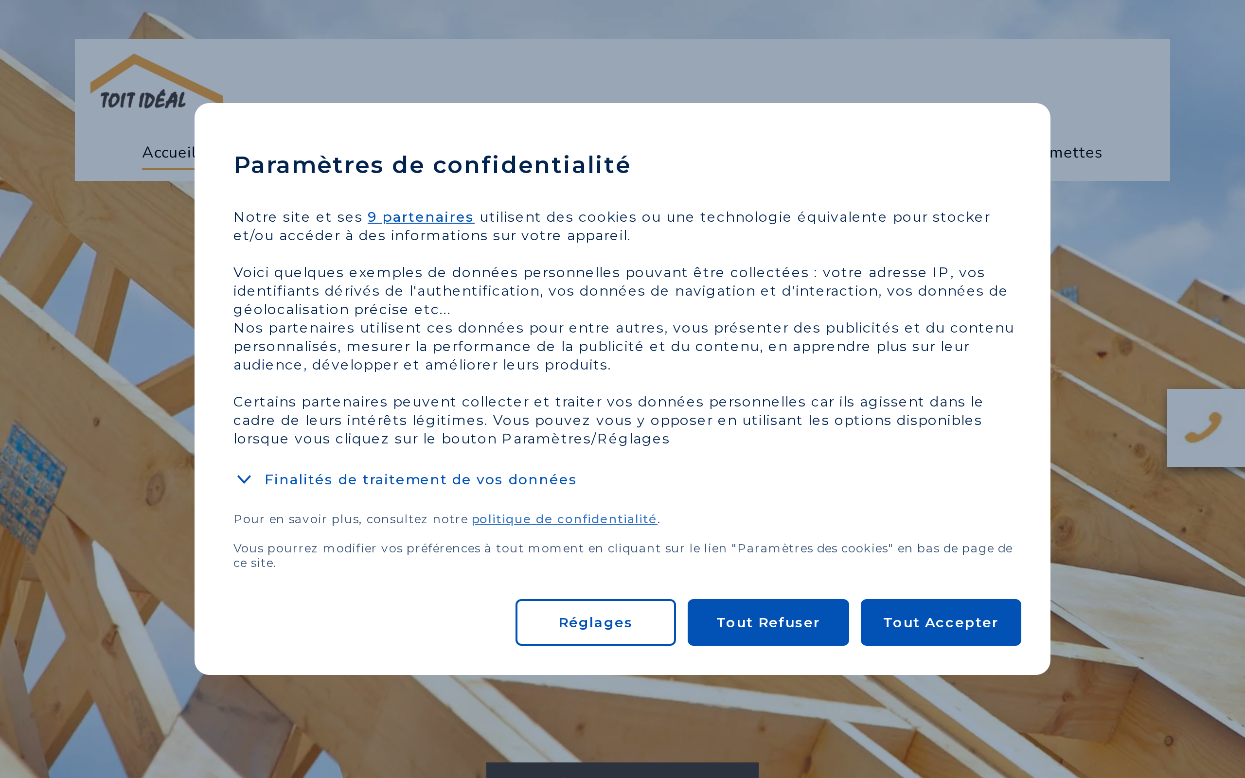 Aperçu du site ETS Toit Idéal