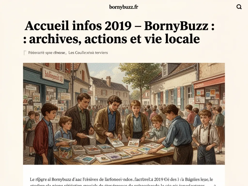 Accueil infos 2019 : BornyBuzz : archives, actions et vie locale