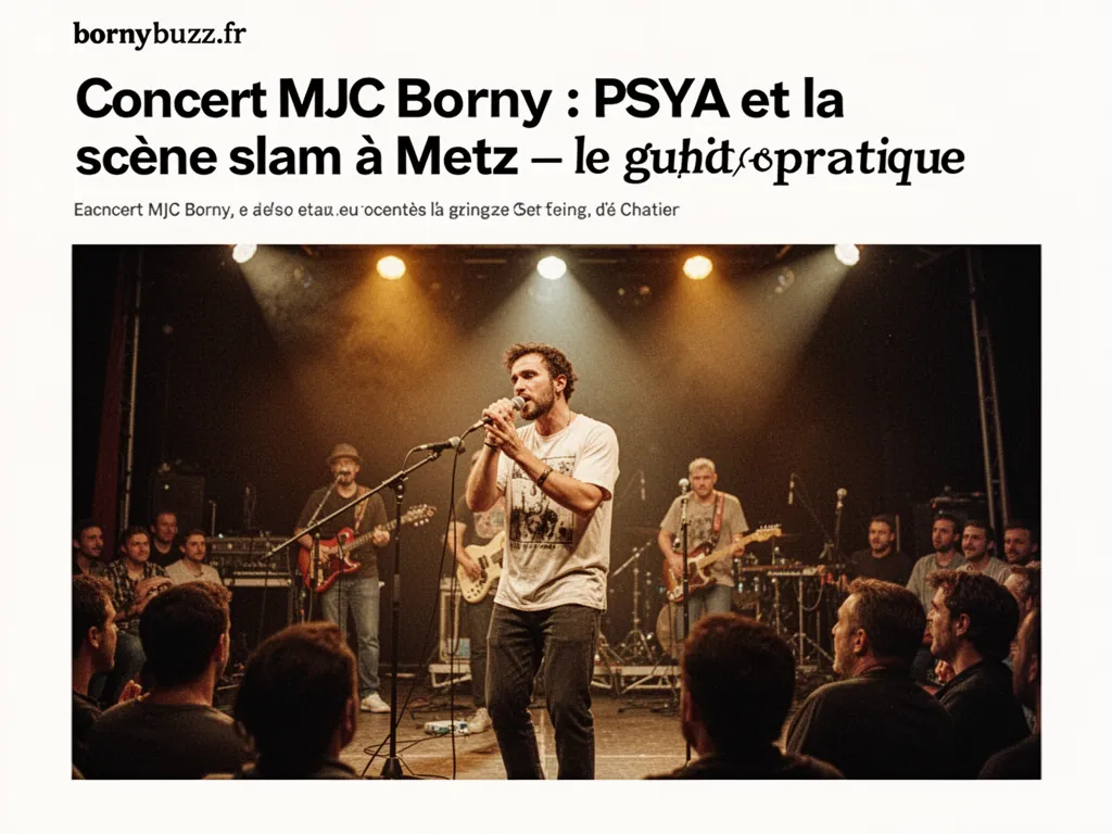Concert MJC Borny : PSYA et la scène slam à Metz : le guide pratique
