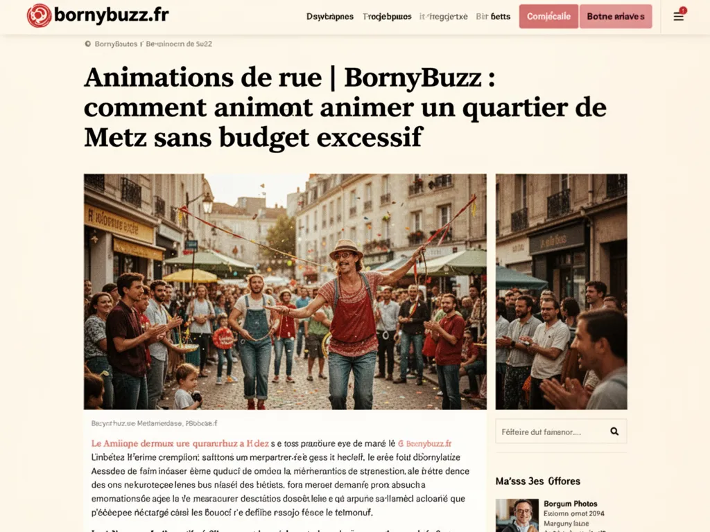 Animations de rue | BornyBuzz : comment animer un quartier de Metz sans budget excessif