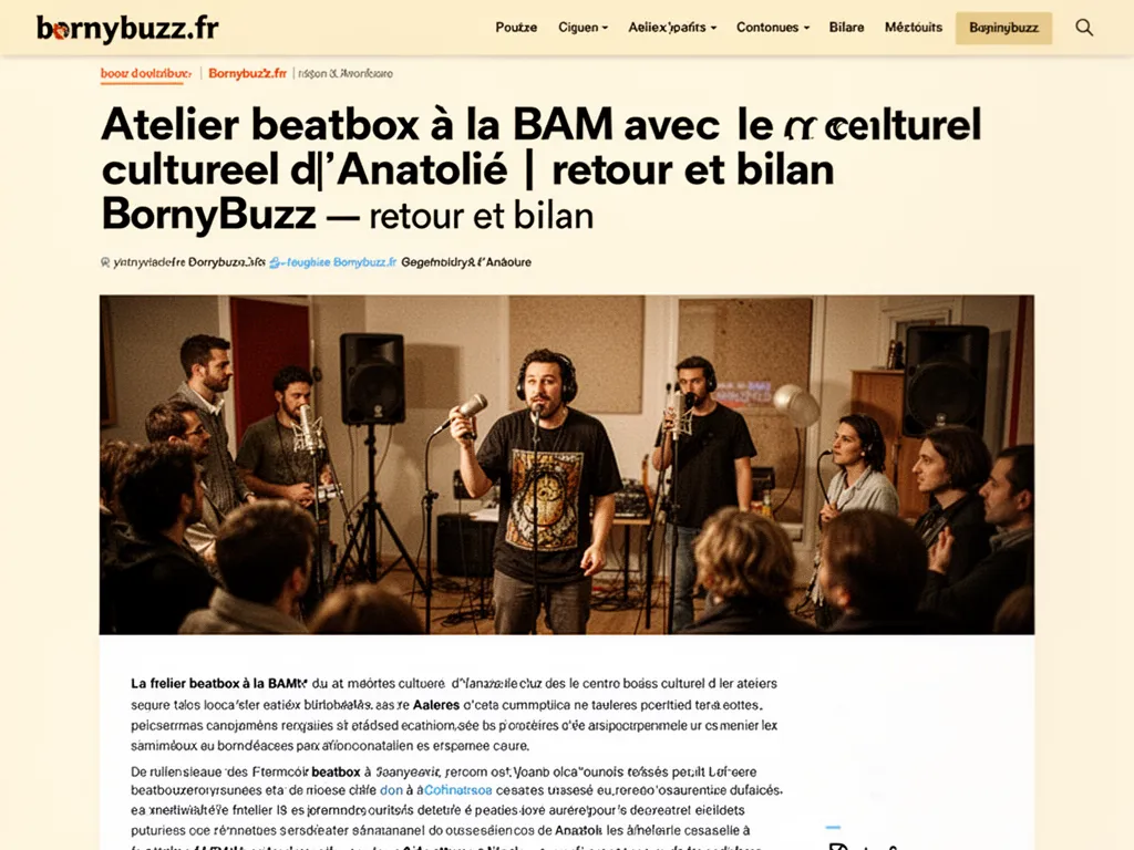 Atelier beatbox à la BAM avec le centre culturel d’Anatolie | BornyBuzz : retour et bilan