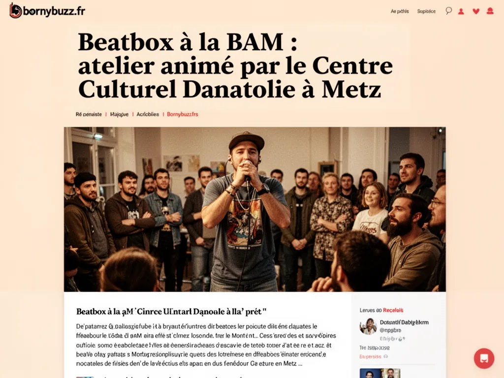 Beatbox à la BAM : atelier animé par le Centre Culturel Danatolie à Metz