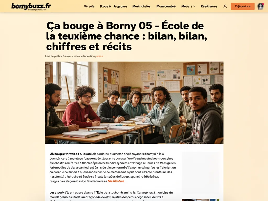 Ça bouge à Borny 05 - École de la deuxième chance : bilan, chiffres et récits