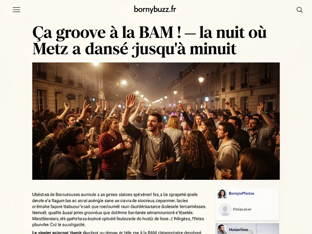 Ça groove à la BAM ! : la nuit où Metz a dansé jusqu'à minuit