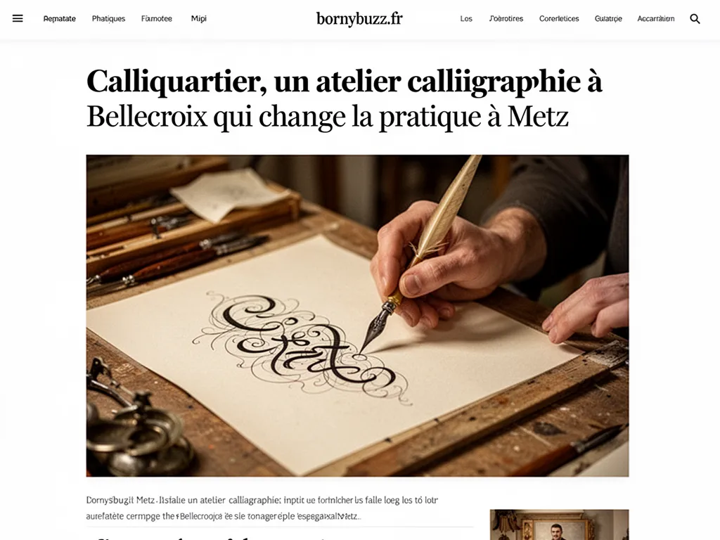 Calliquartier, un atelier calligraphie à Bellecroix qui change la pratique à Metz