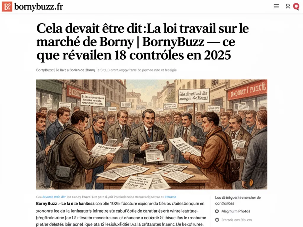 Cela devait être dit : La loi travail sur le marché de Borny | BornyBuzz : ce que révèlent 18 contrôles en 2025