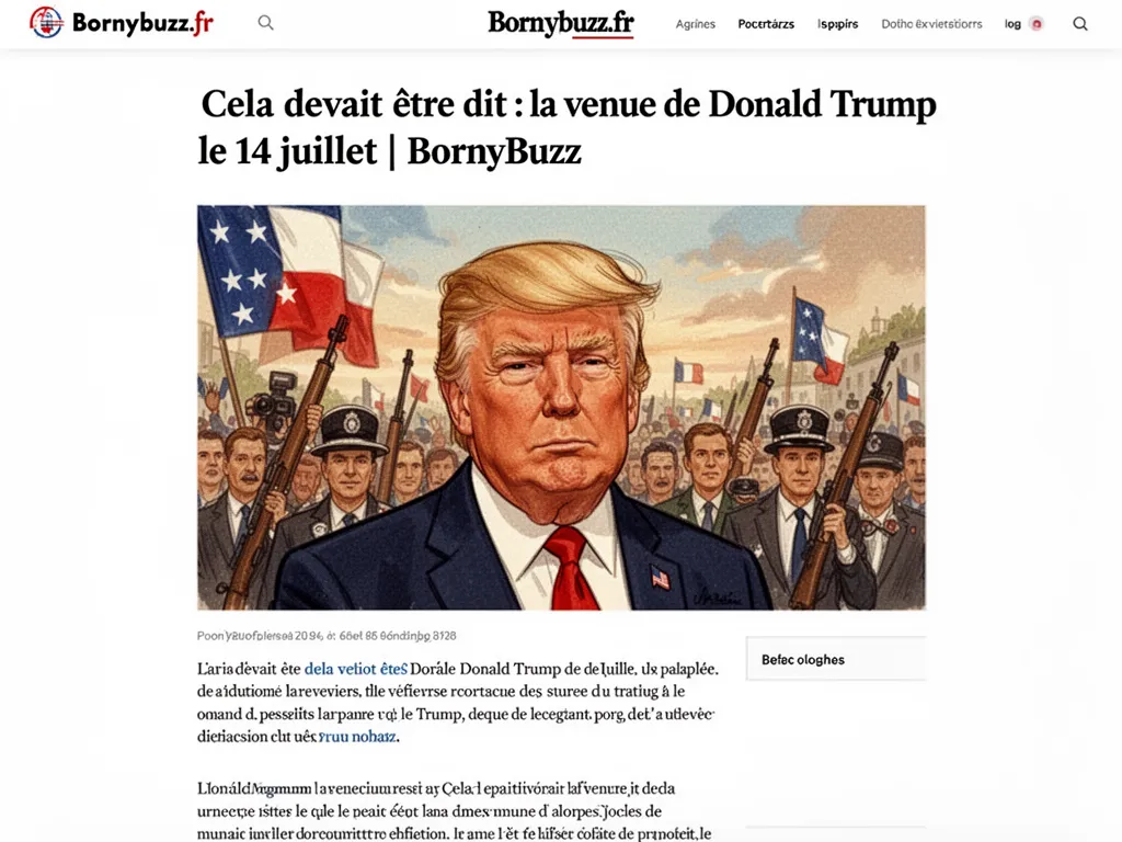Cela devait être dit : la venue de Donald Trump le 14 juillet | BornyBuzz